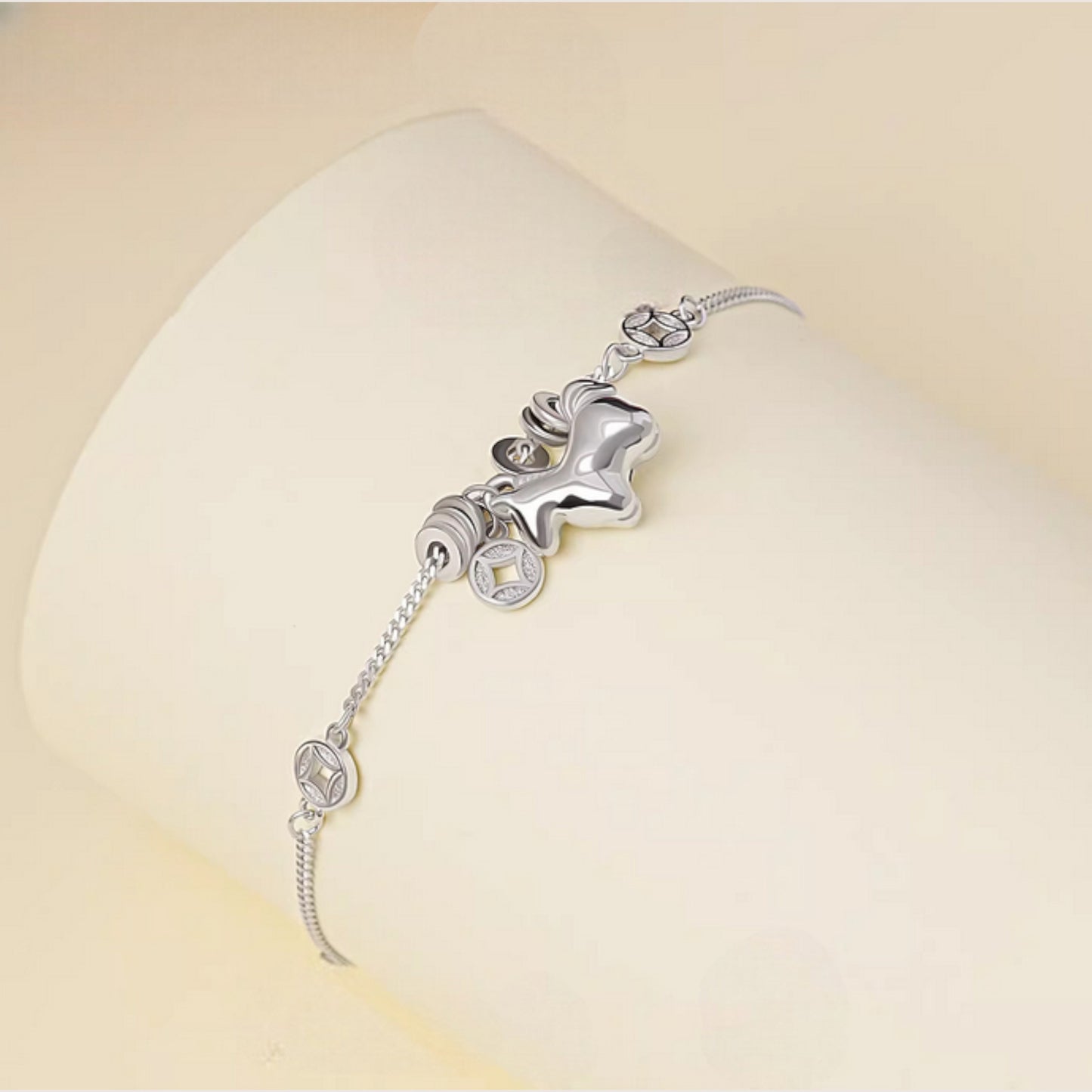 S925 Sterling Silver Zodiac Year of Horse Charm Bracelet