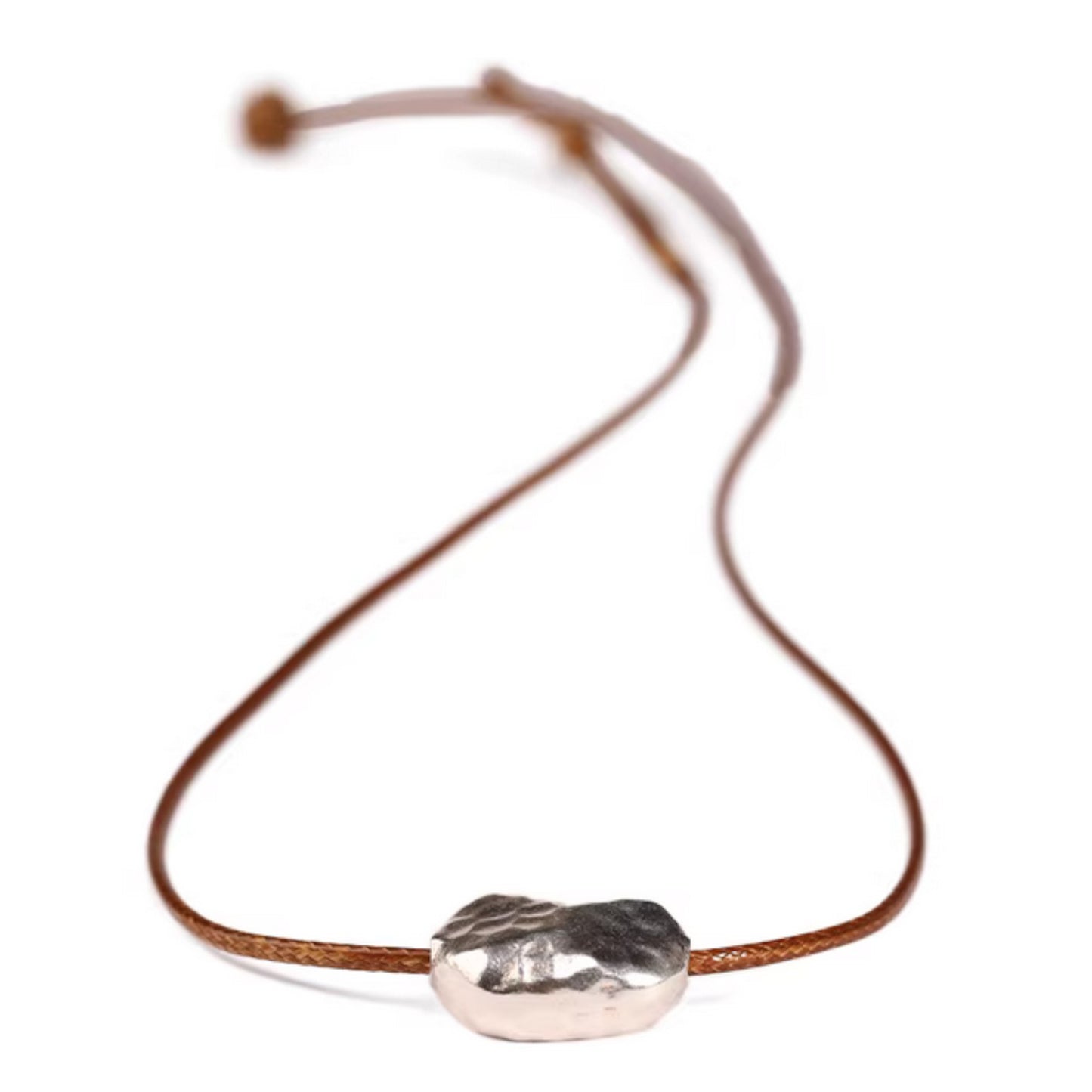 S925 Sterling Silver Minimal Minimalist Style Bead Rope Necklace Men and Women