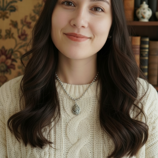 S925 Sterling Silver Sealed Clown Photo Box Pendant