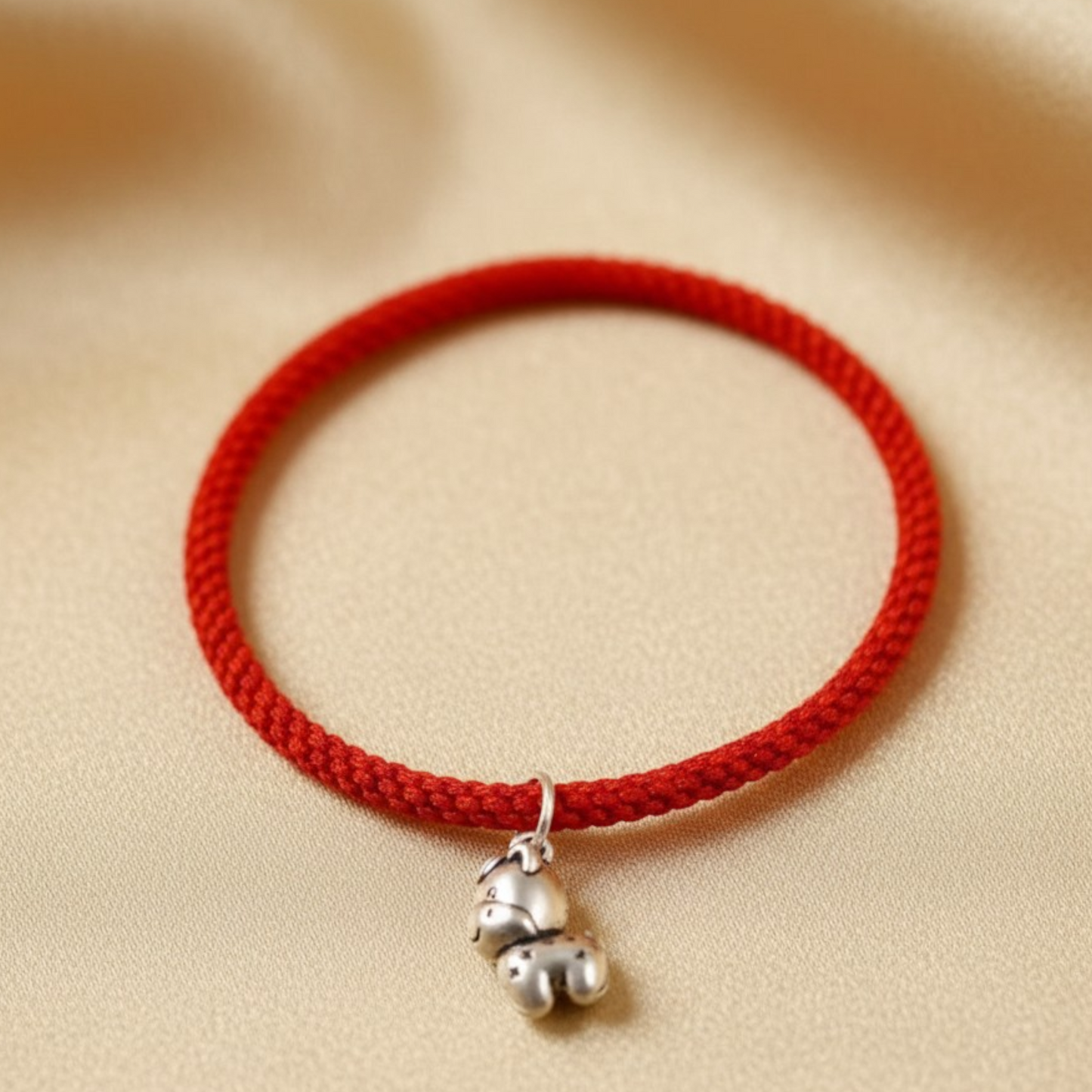 999 Silver Zodiac Year of the Horse Hand Braided Bracelet