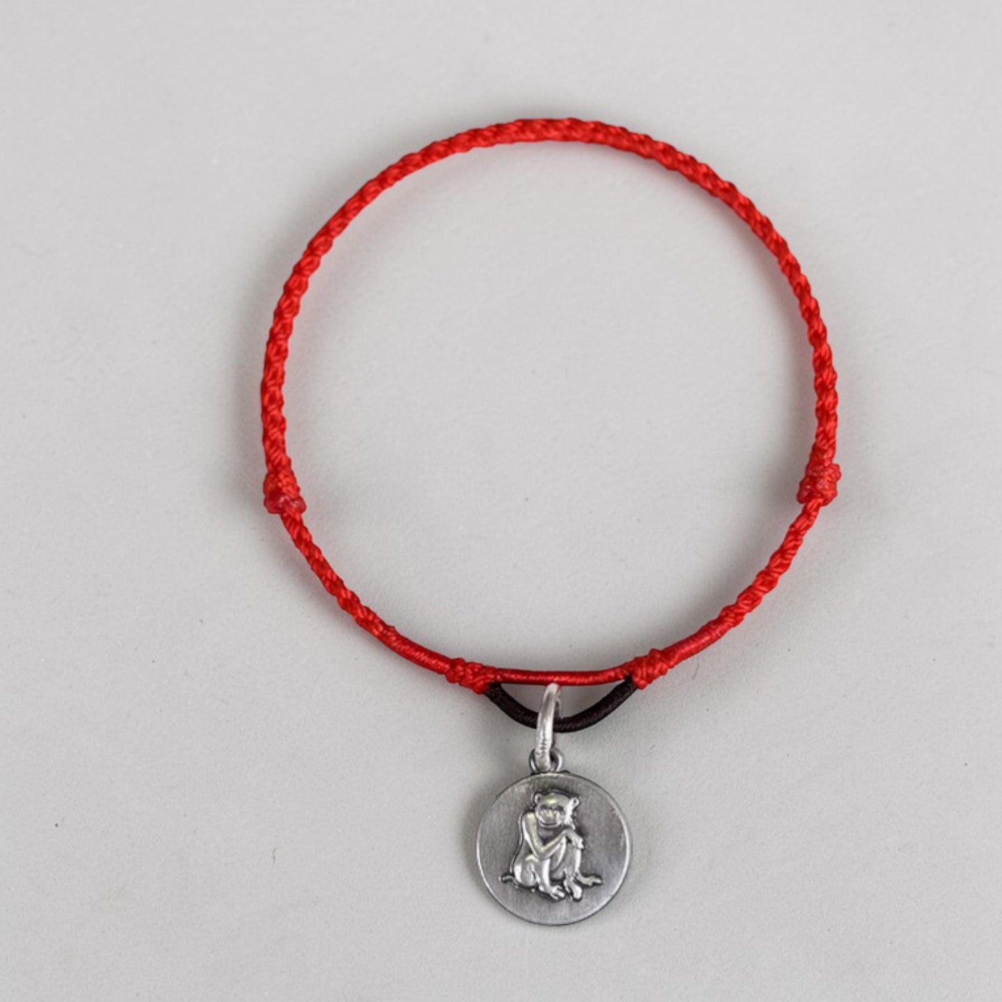 999 Real Silver Zodiac Chinese Animal Charm Hand Braided Woven Bracelet