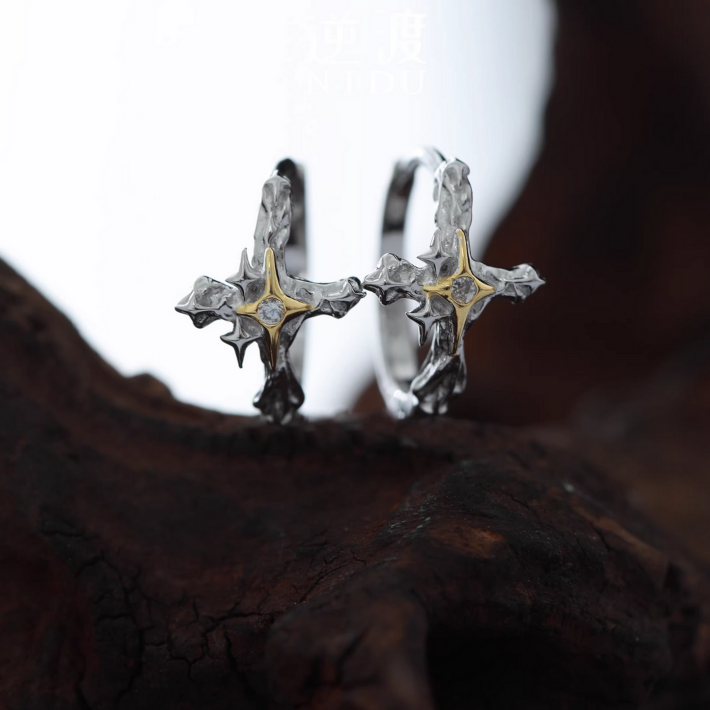 s925 Sterling Silver Light of Faith Cross Hoop Earrings