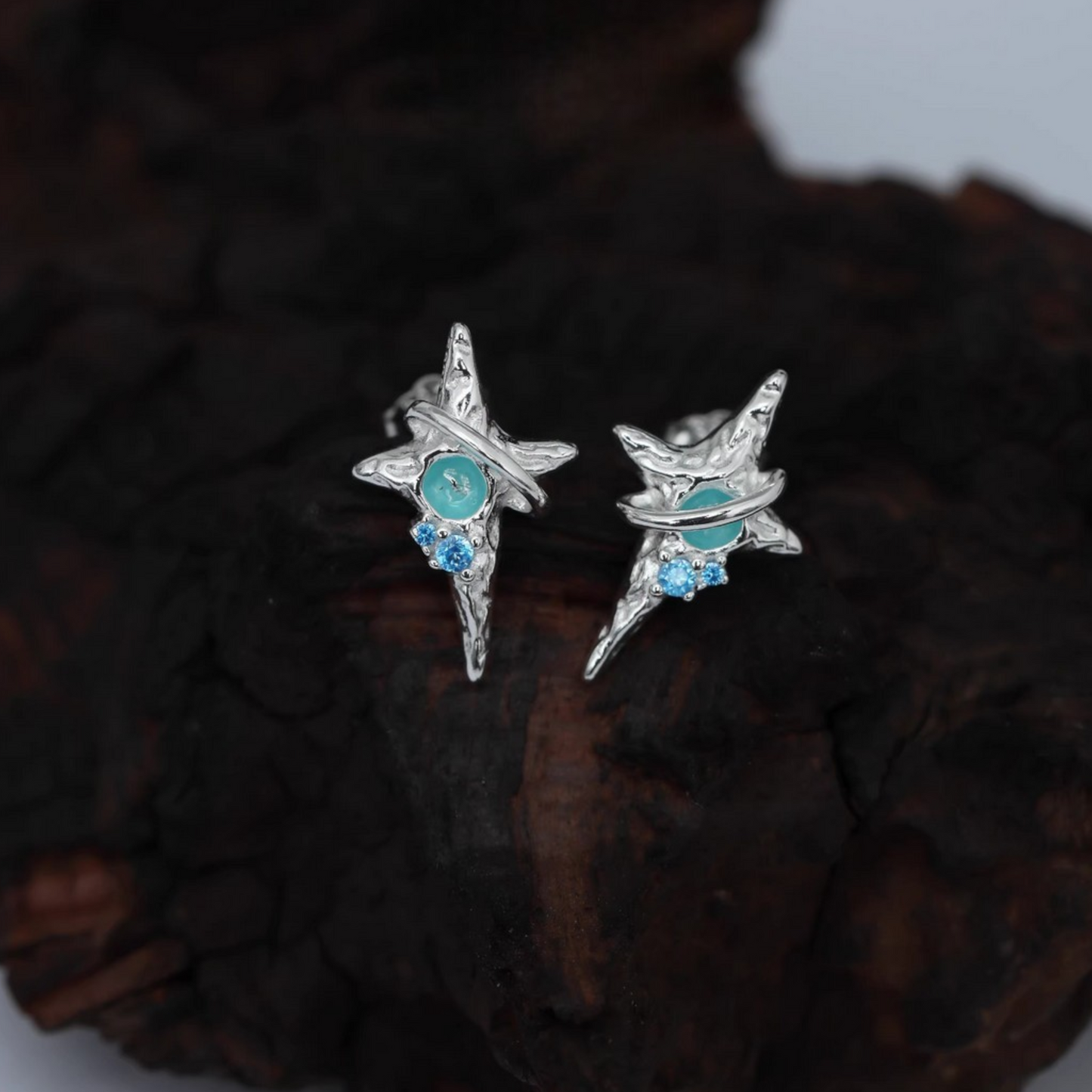 S925 Sterling Silver Star Starlight Stud Earrings