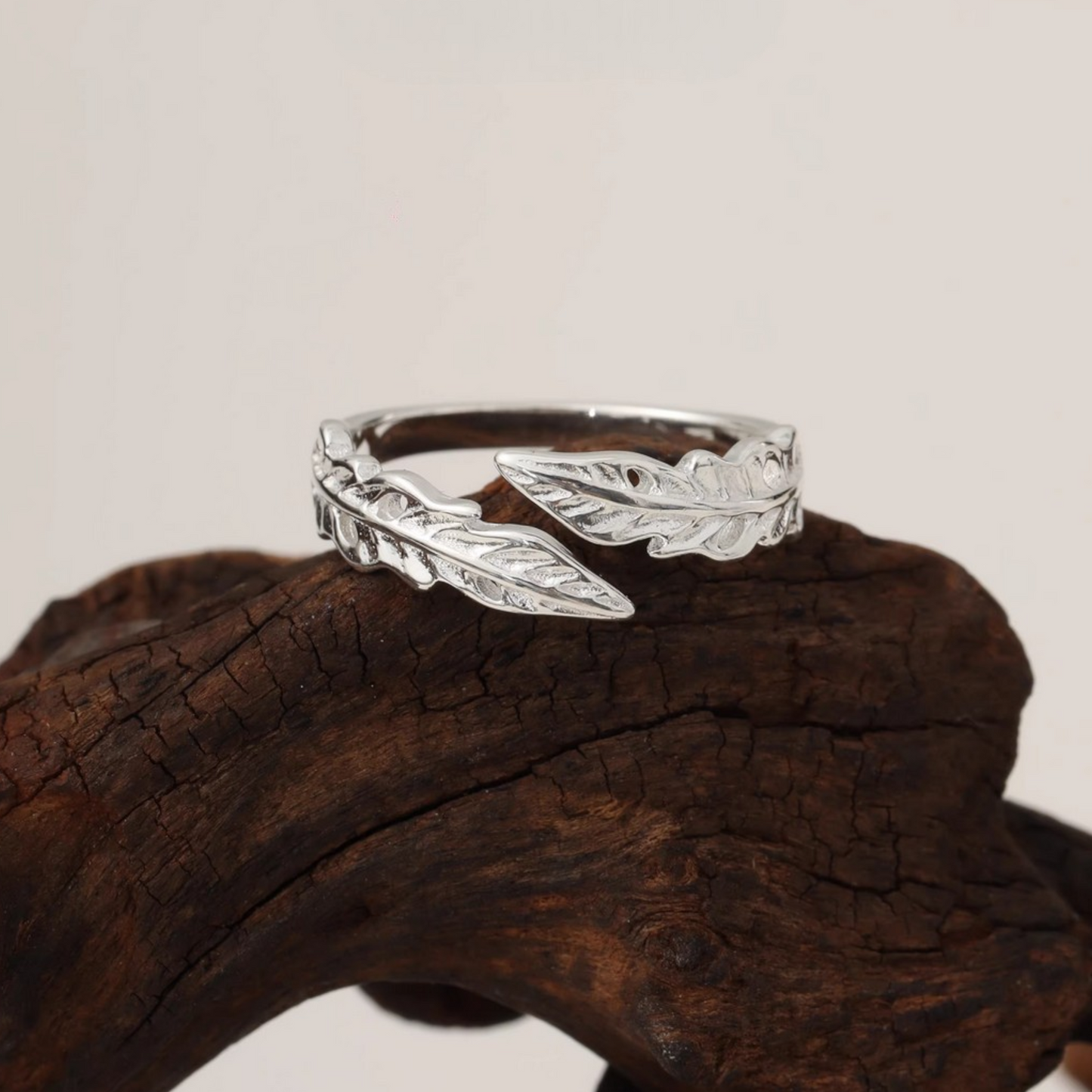s925 Sterling Silver Minimal Feather Ring