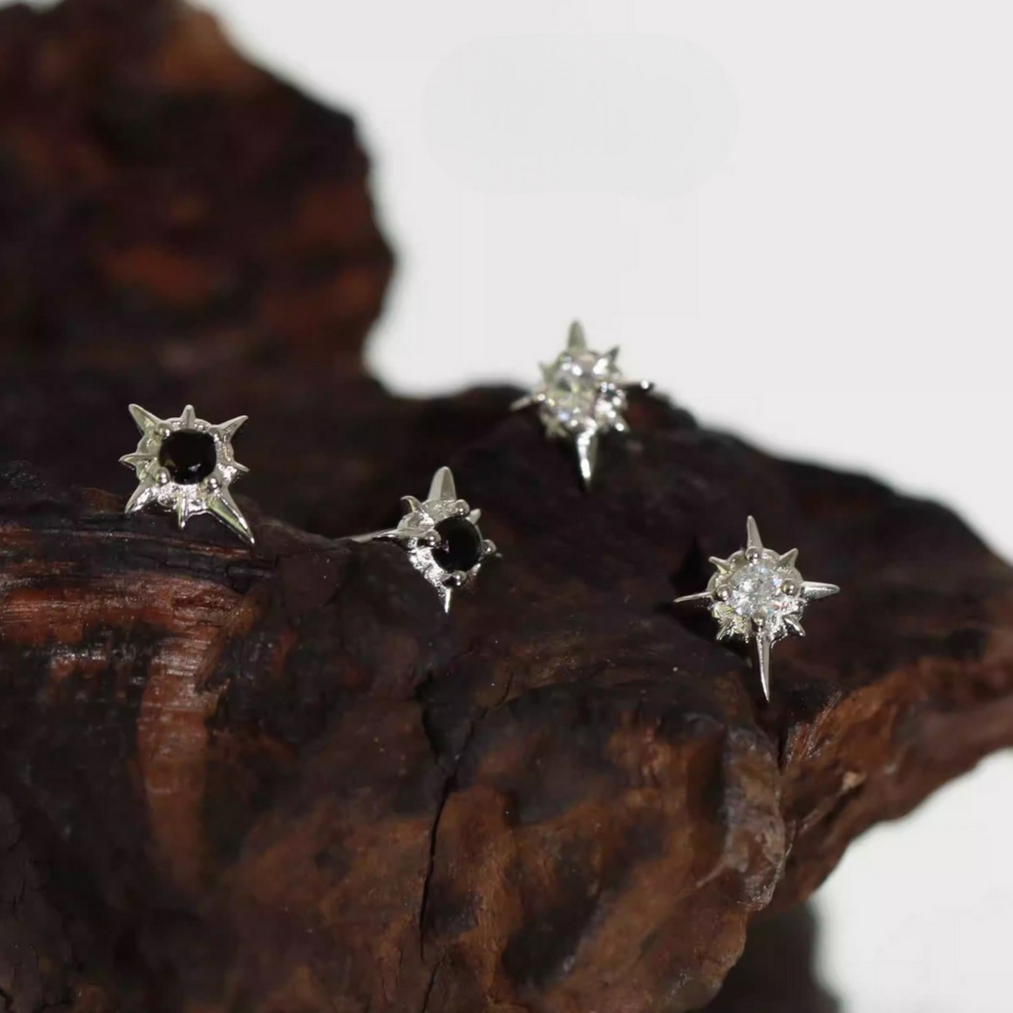 S925 Sterling Silver Star Light Stud Earrings