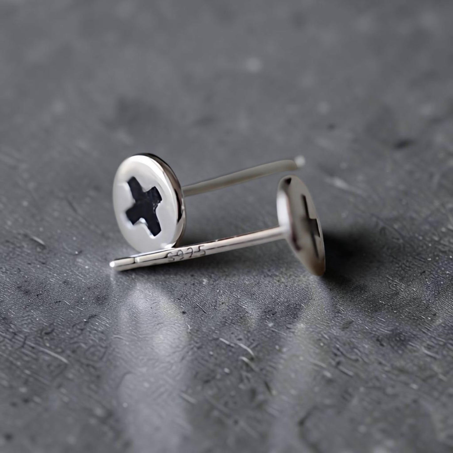 s925 Sterling Silver Neutral Screw Hypoallergenic Delicate Unisex Stud Earrings