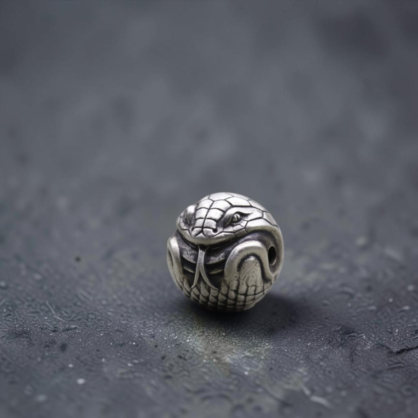 s925 Sterling Silver Snake D.I.Y Bead Charm Spacer Jewelry Making