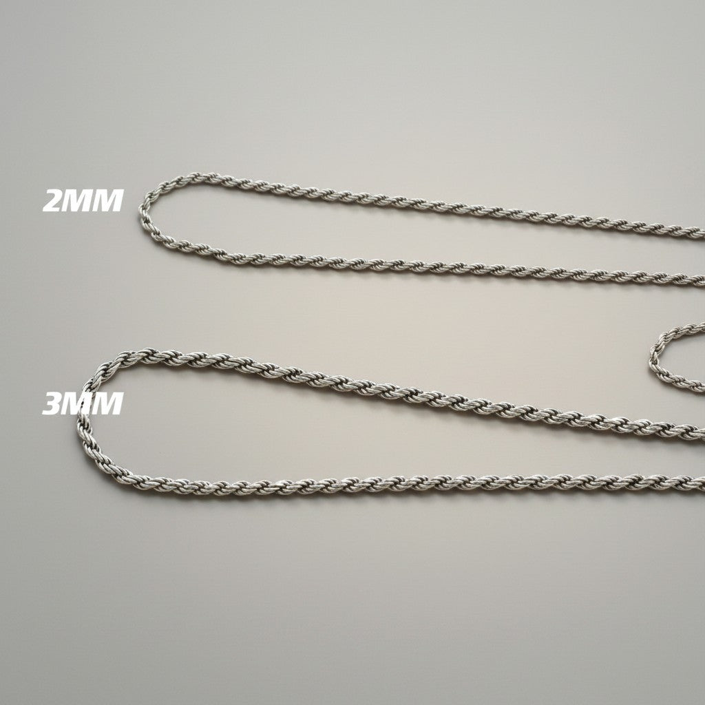 s925 Sterling Silver Vintage Retro Unisex Chain