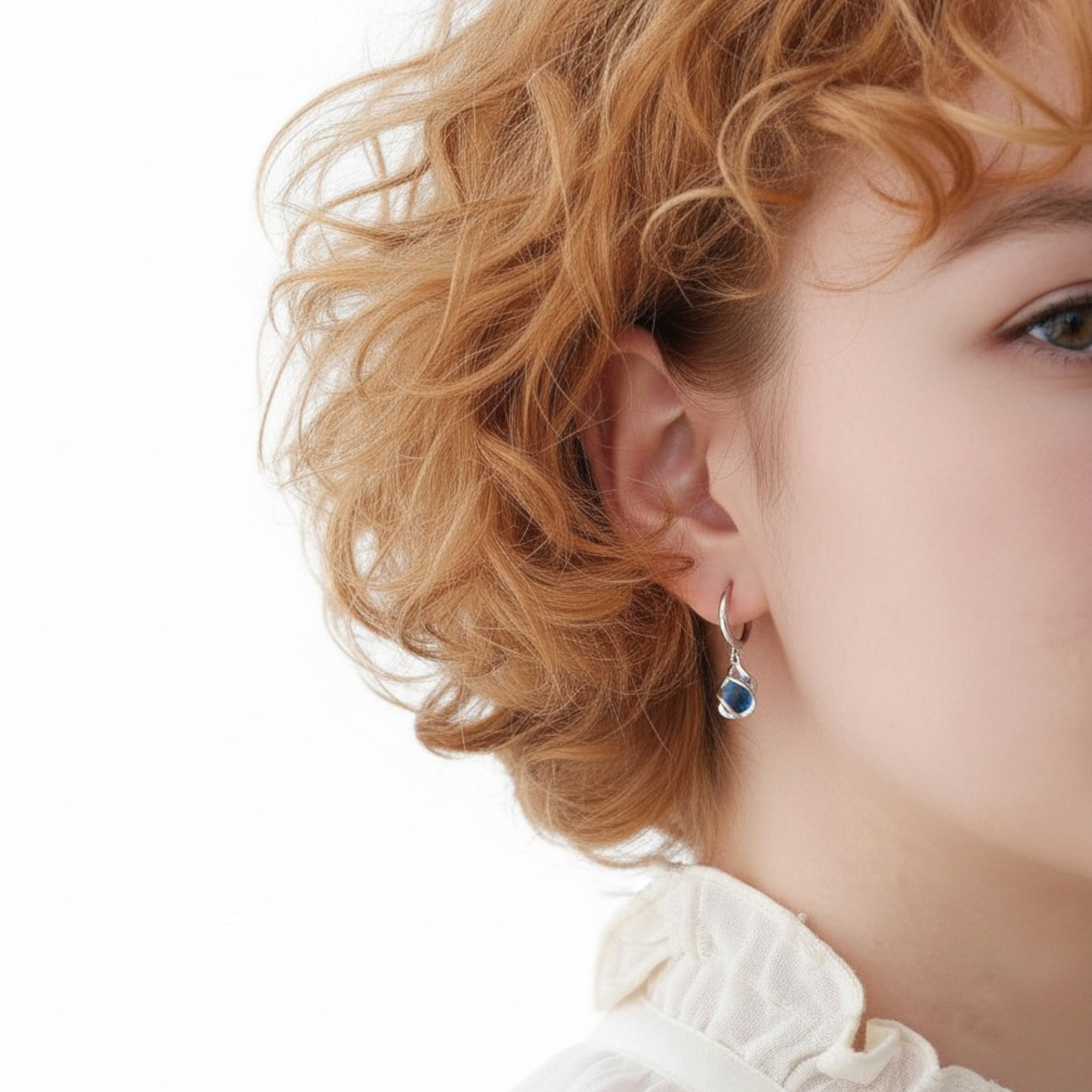 S925 Sterling Silver Elegant Dangle Hoop Earrings