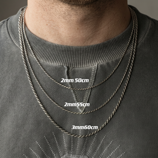 s925 Sterling Silver Vintage Retro Unisex Chain