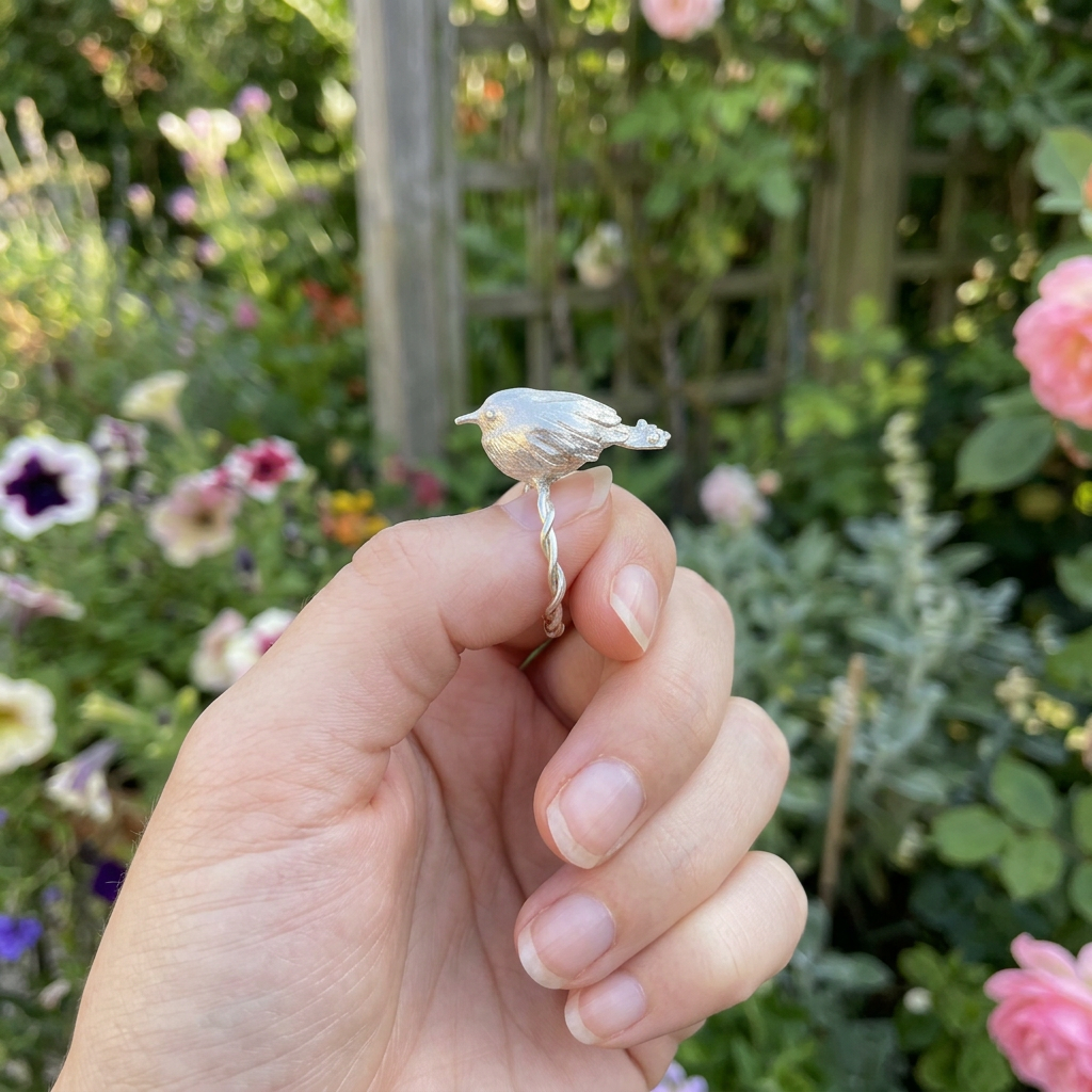 s925 Solid Sterling Silver Very Cute Bird Ring