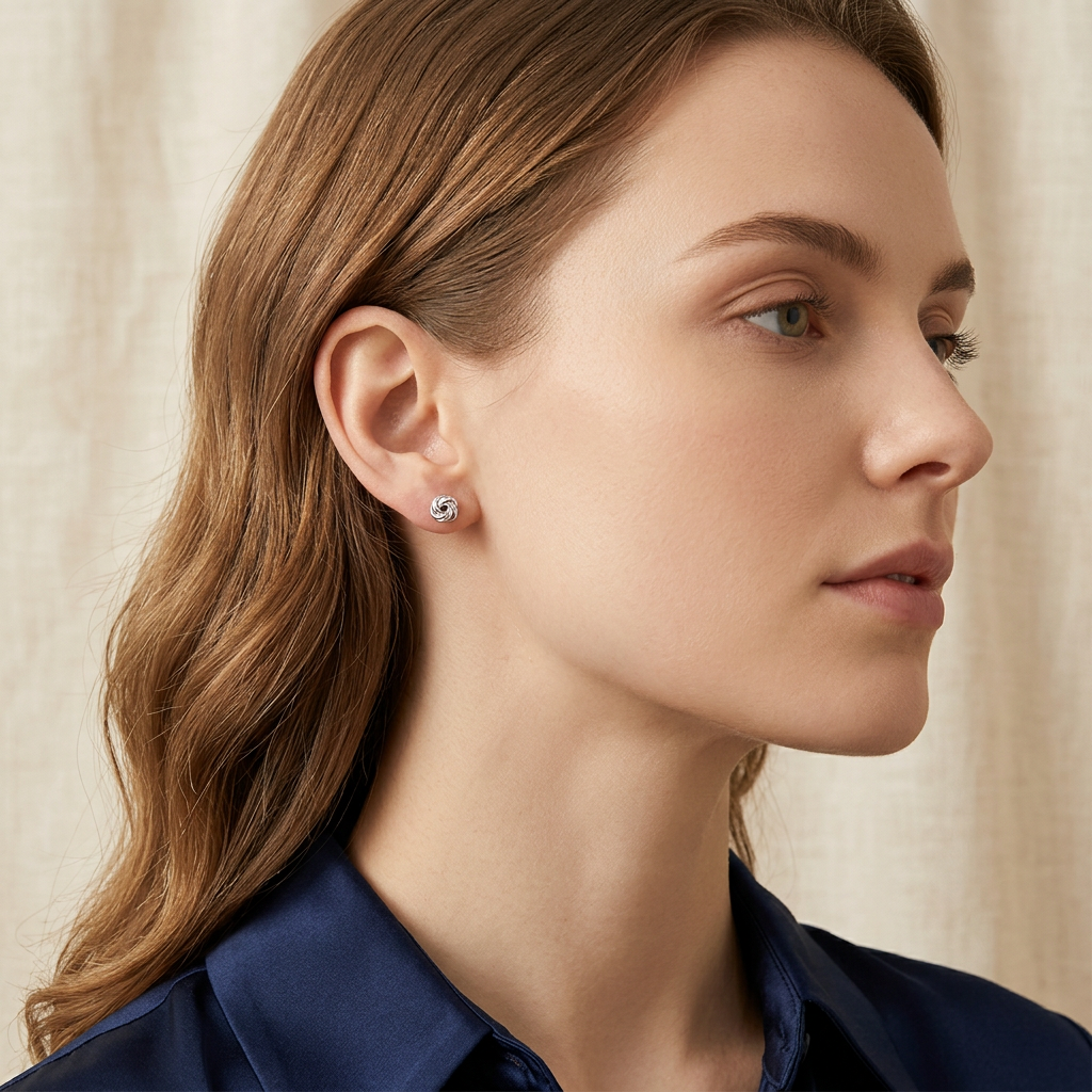 s925 Sterling Silver Mini Minimal Vintage Style Unisex Stud Earrings