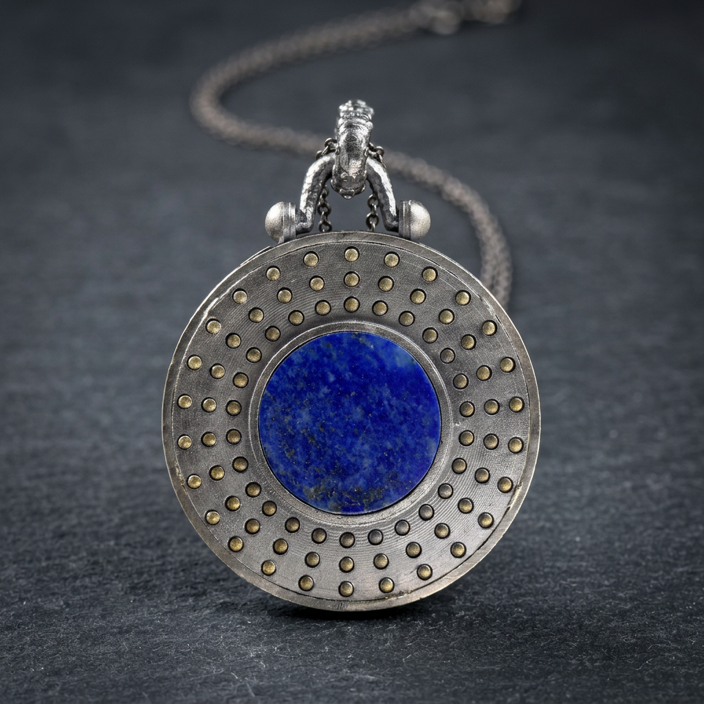 s925 Sterling Silver Vintage Leopard Head Round Pendant