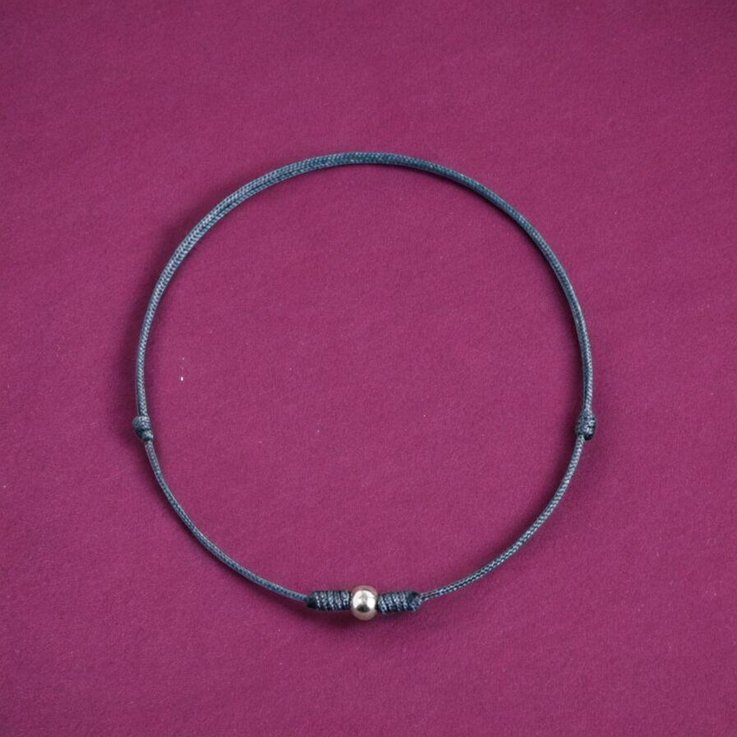 S925 Sterling Silver Lucky Bead Red Rope Anklet Bracelet Ultra-Fine Style