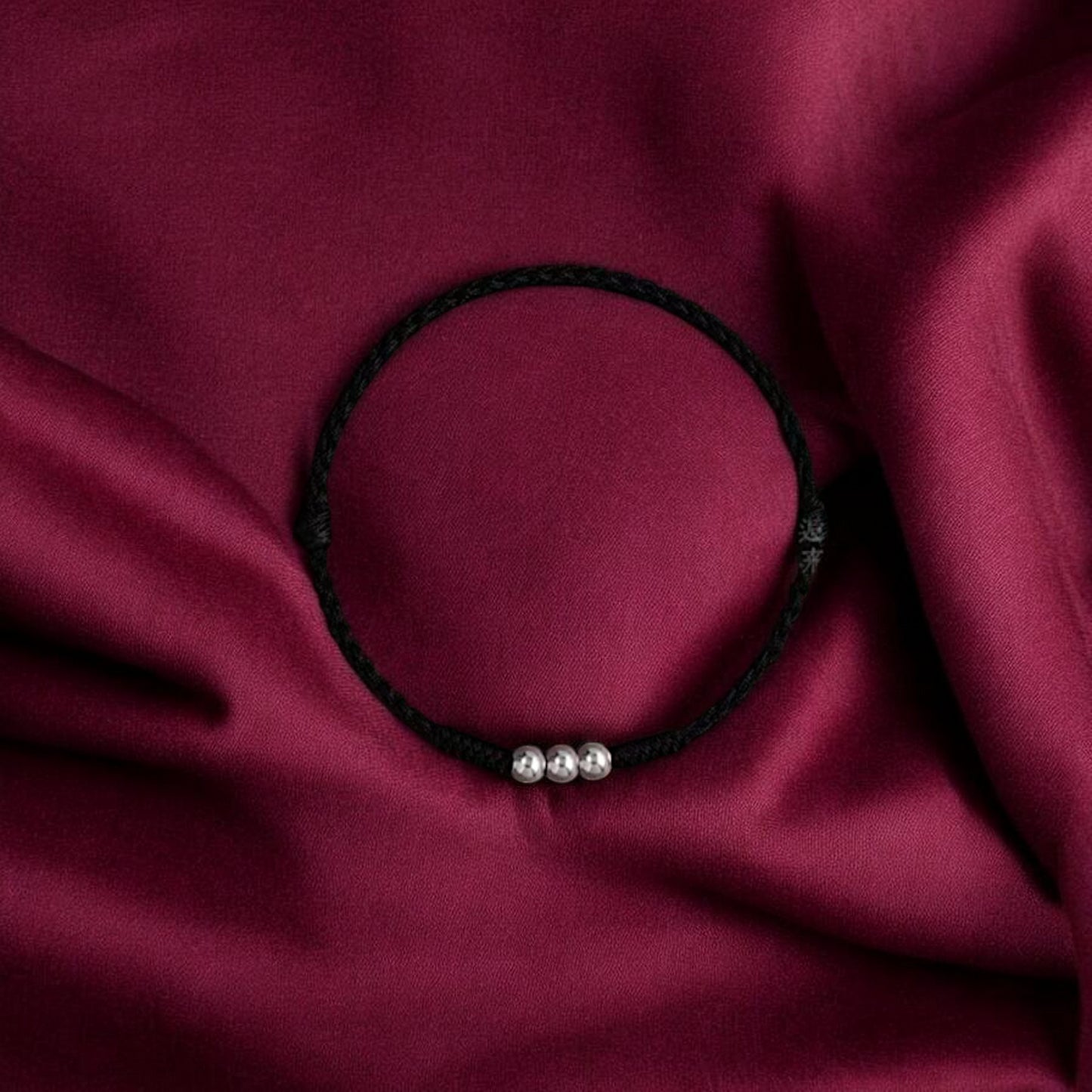 999 Fine Silver Lucky Bead Red Rope Anklet Bracelet