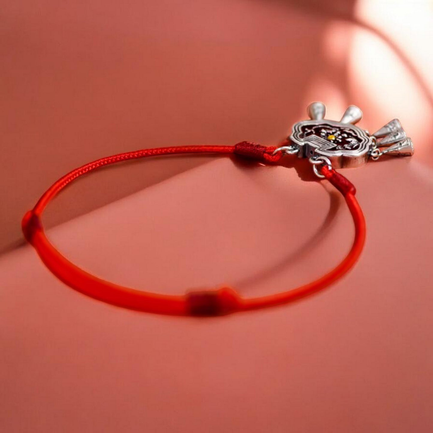 999 Pure Silver Charm Blessing Lock Pet Collar Cat and Dog Handmade Woven