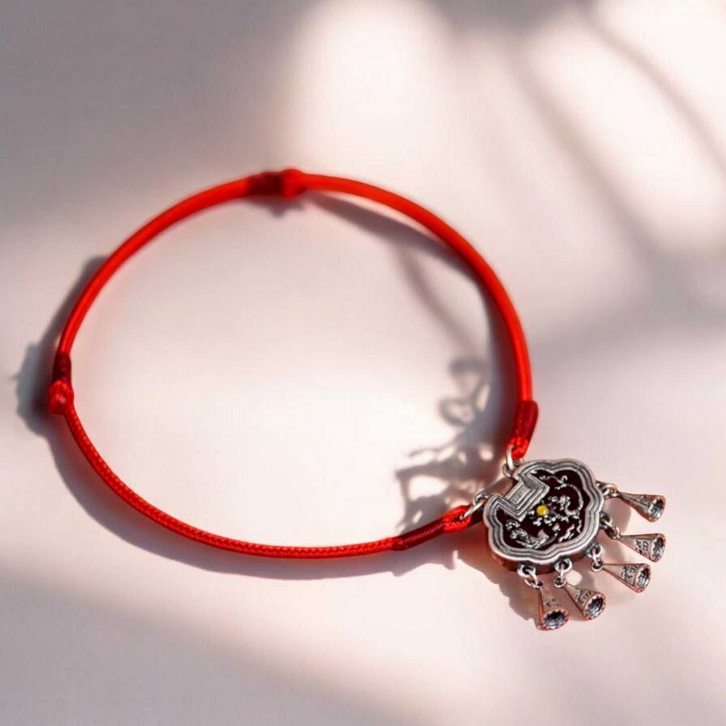 999 Pure Silver Charm Blessing Lock Pet Collar Cat and Dog Handmade Woven