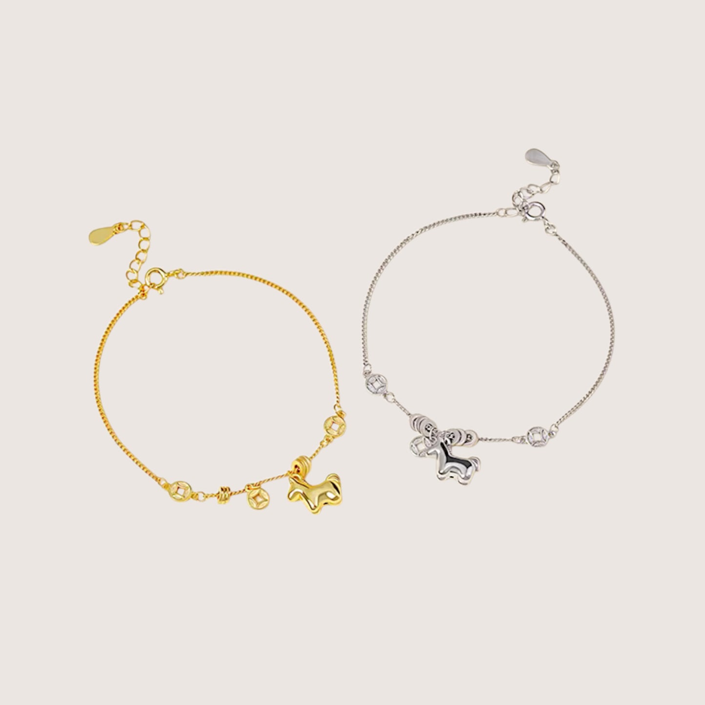 S925 Sterling Silver Zodiac Year of Horse Charm Bracelet