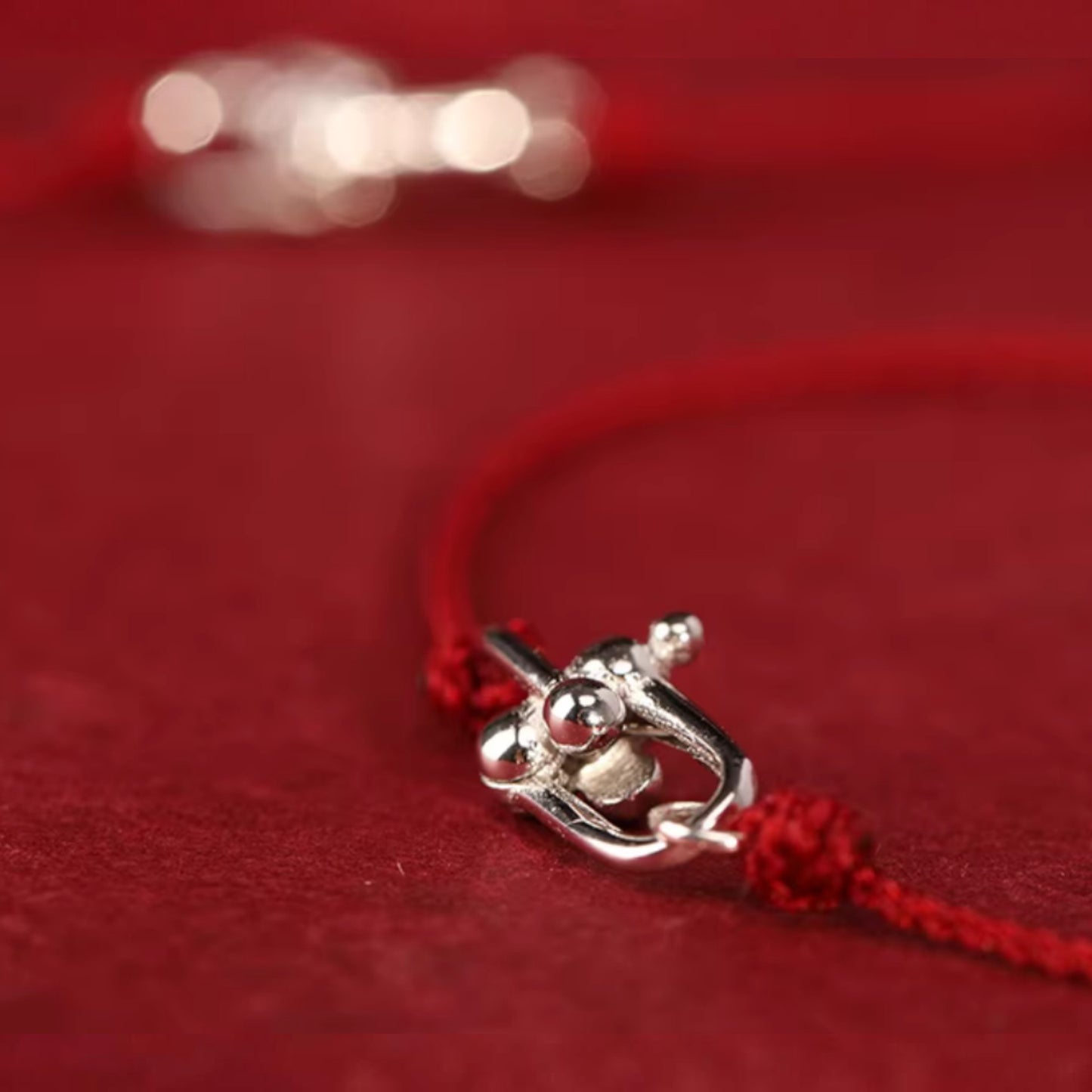 S925 Sterling Silver Horseshoe Buckle Woven Fine Hand Braided Rope Bracelet Anklet