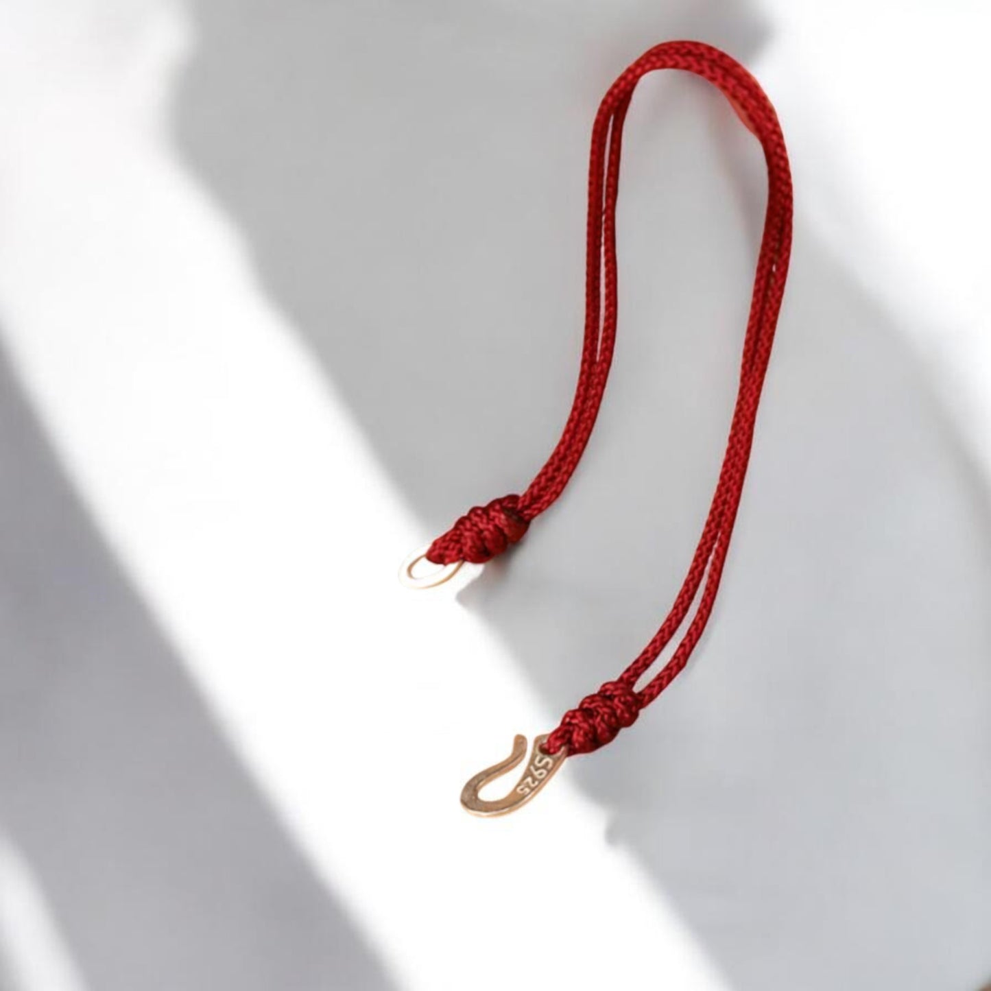 S925 Sterling Silver Hook Hand Braided Woven Rope Adjustable Men Women Couple Bracelet