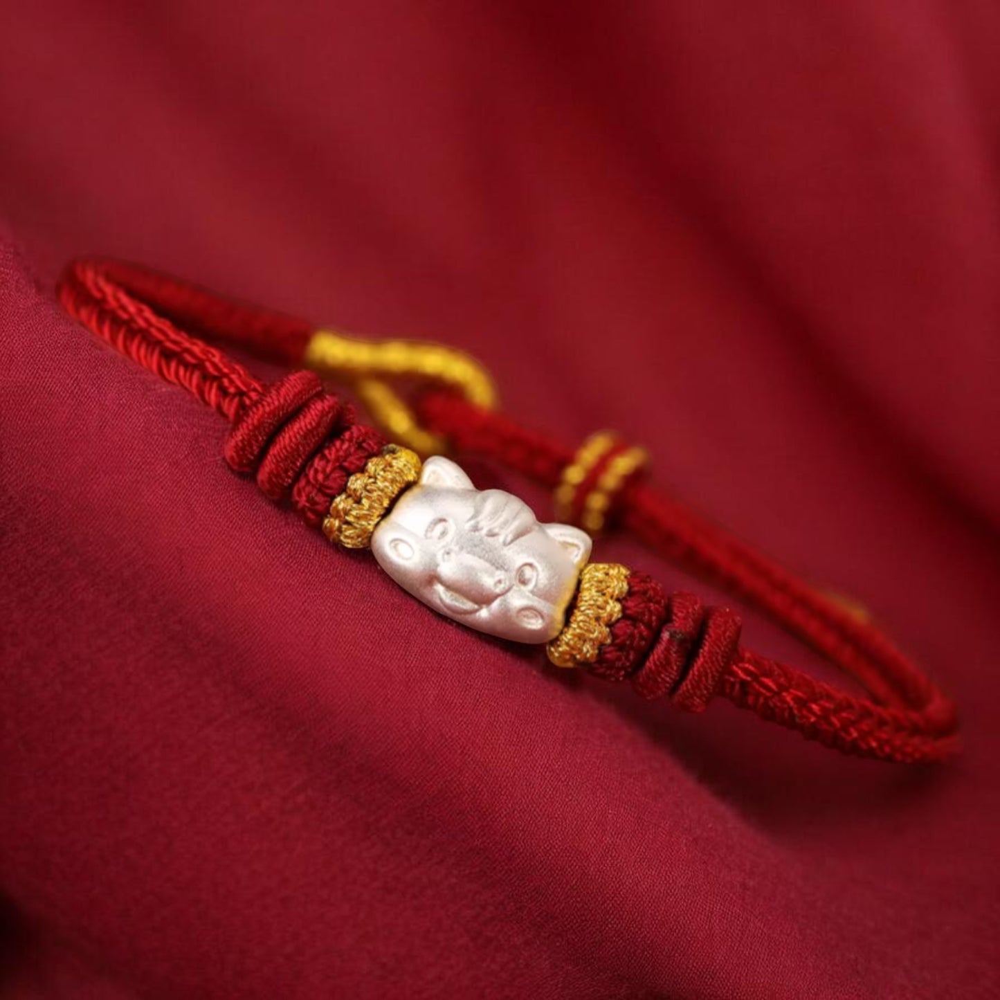 999 Pure Silver Chinese Zodiac Year of Horse Pendant Charm Bracelet