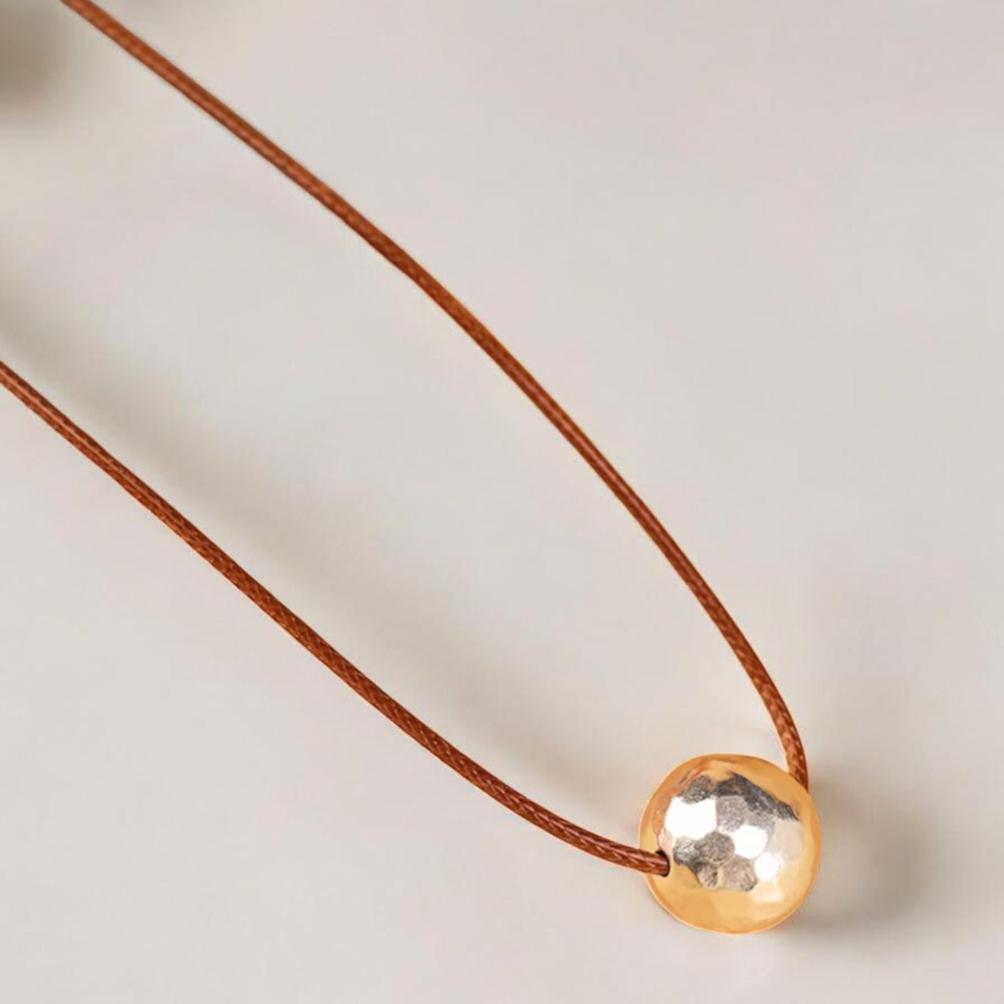 S925 Sterling Silver Minimal Minimalist Style Bead Rope Necklace