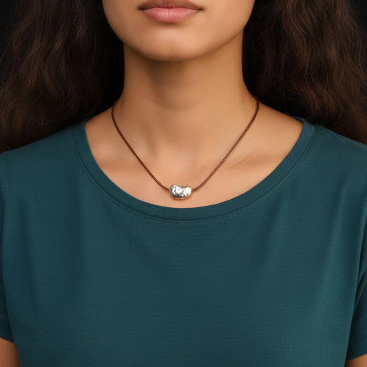 S925 Sterling Silver Minimal Minimalist Style Bead Rope Necklace Men and Women