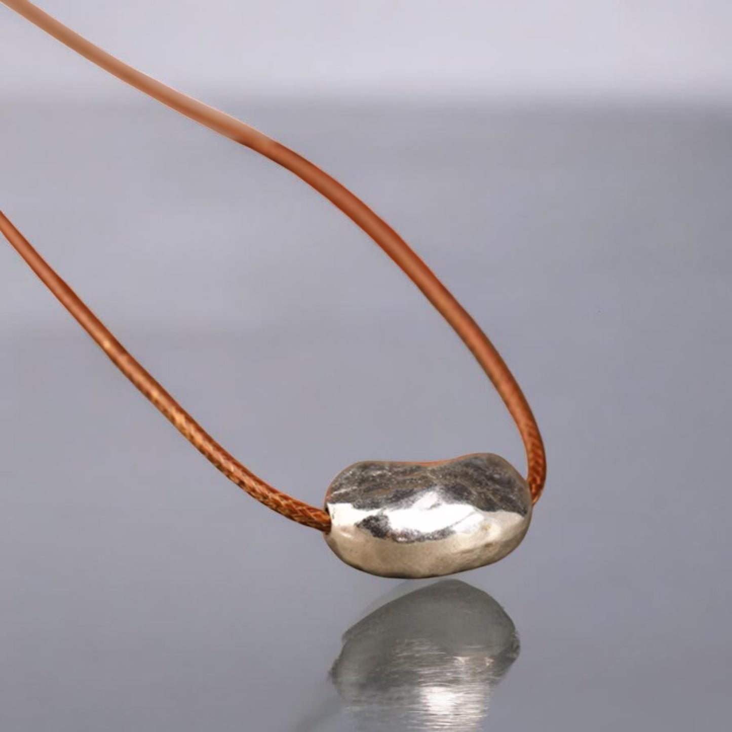 S925 Sterling Silver Minimal Minimalist Style Bead Rope Necklace Men and Women