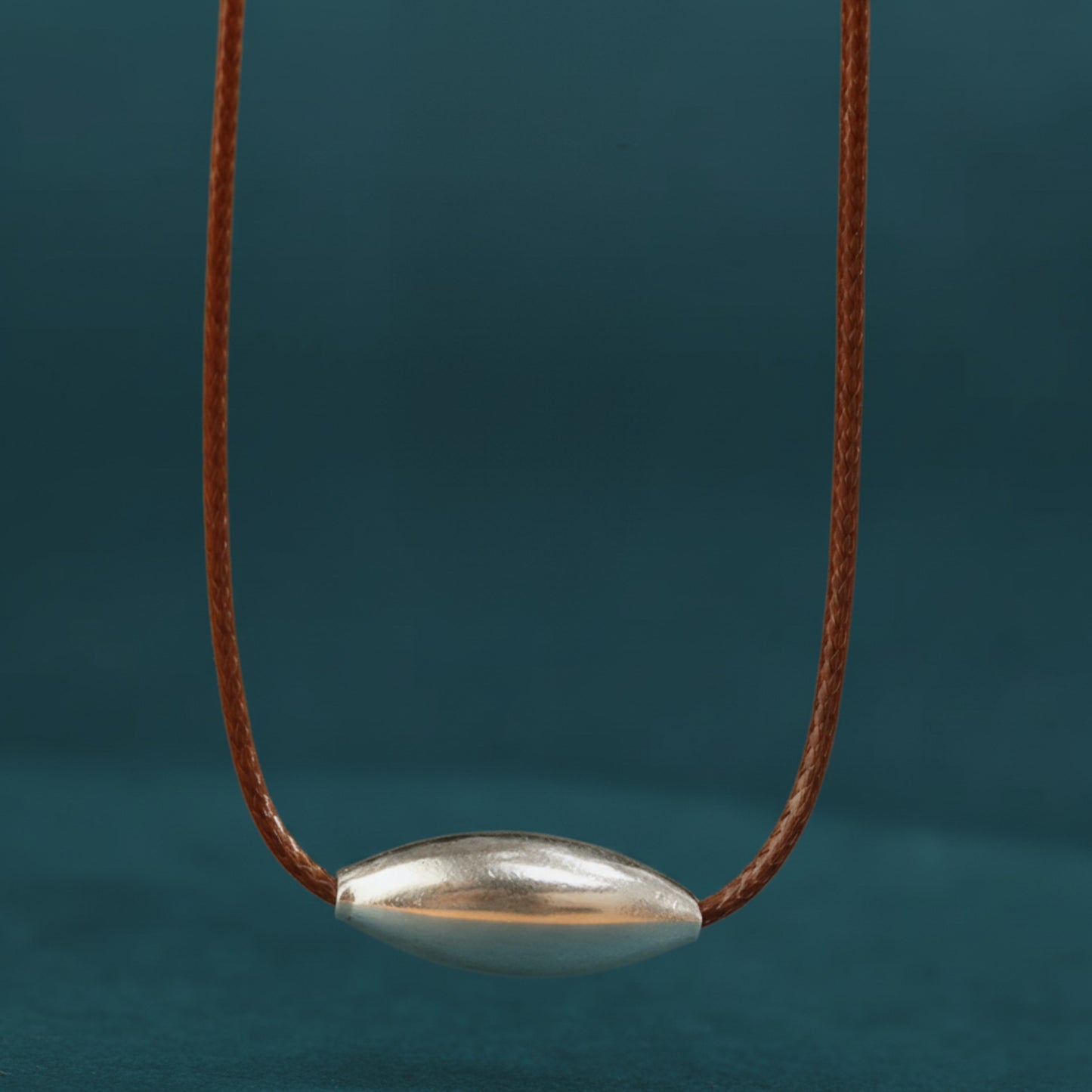S925 Sterling Silver Minimal Minimalist Style Bead Rope Necklace Men and Women