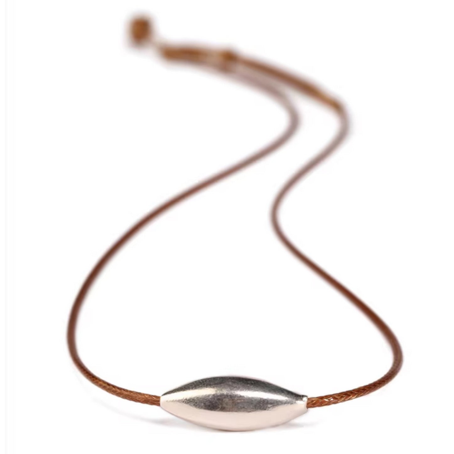 S925 Sterling Silver Minimal Minimalist Style Bead Rope Necklace Men and Women