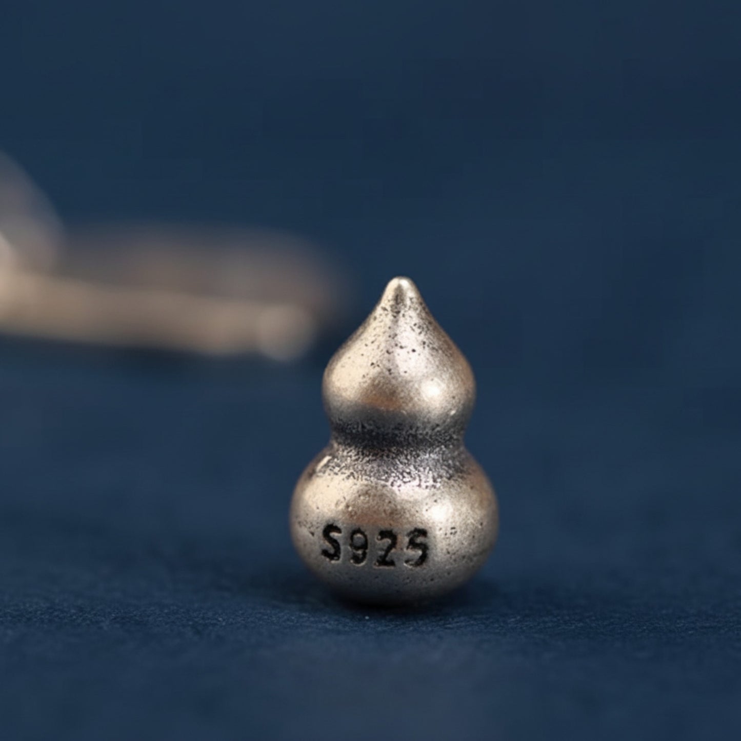 S925 Sterling Silver Lucky Gourd Charm Thin Minimal Braided Cord Adjustable Anklet