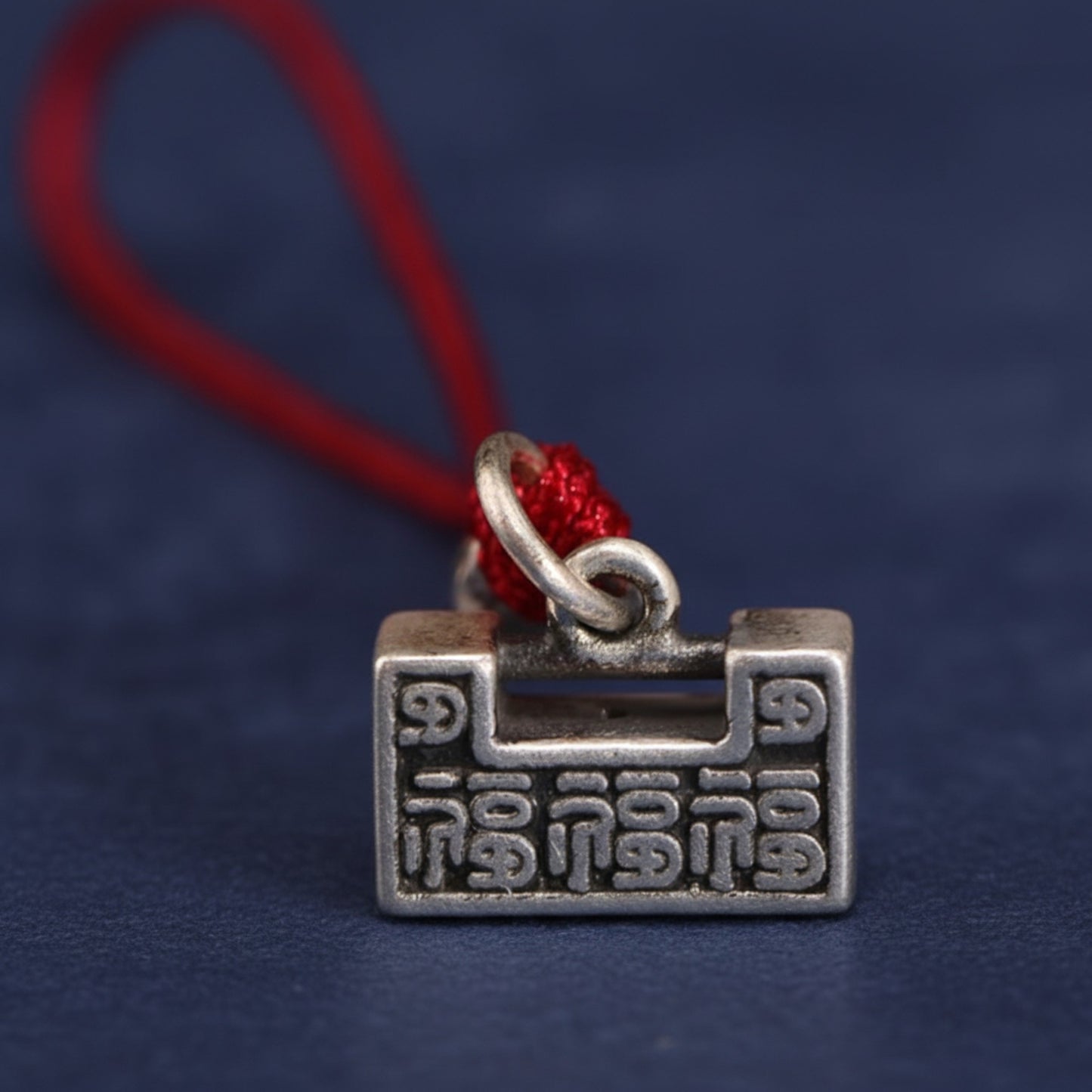 999 Pure Silver Longevity Lock Lucky Charm KeyChain Pendant
