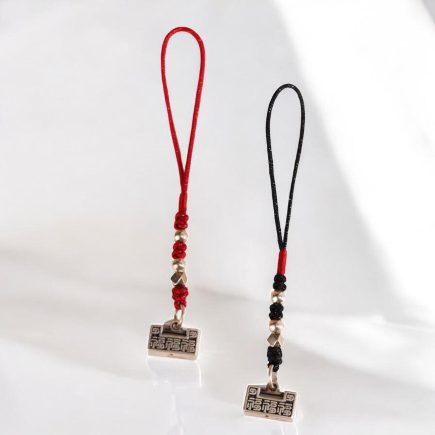 999 Pure Silver Longevity Lock Lucky Charm KeyChain Pendant