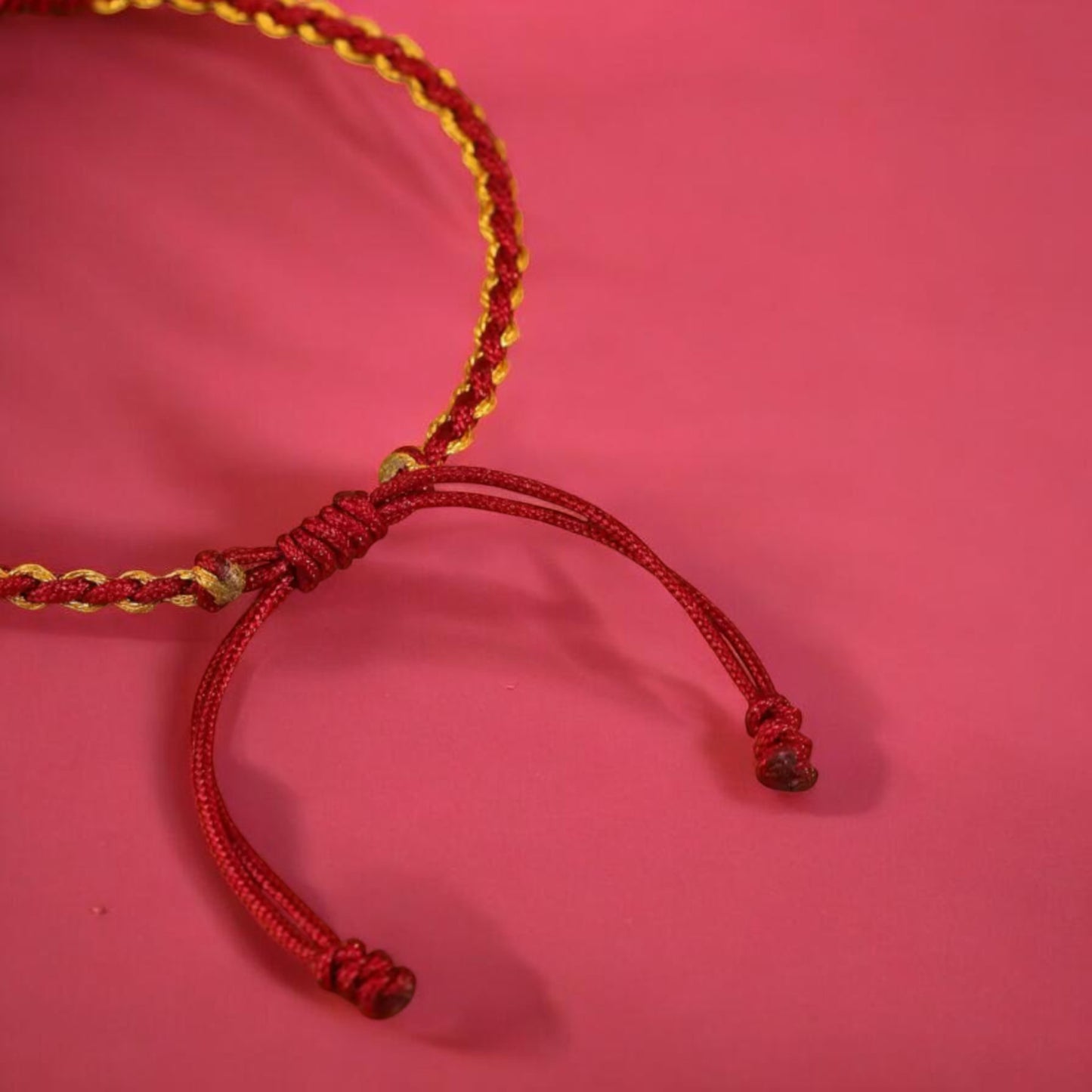 999 Pure Silver Dragon Pendant Braided Cord Adjustable Bracelet