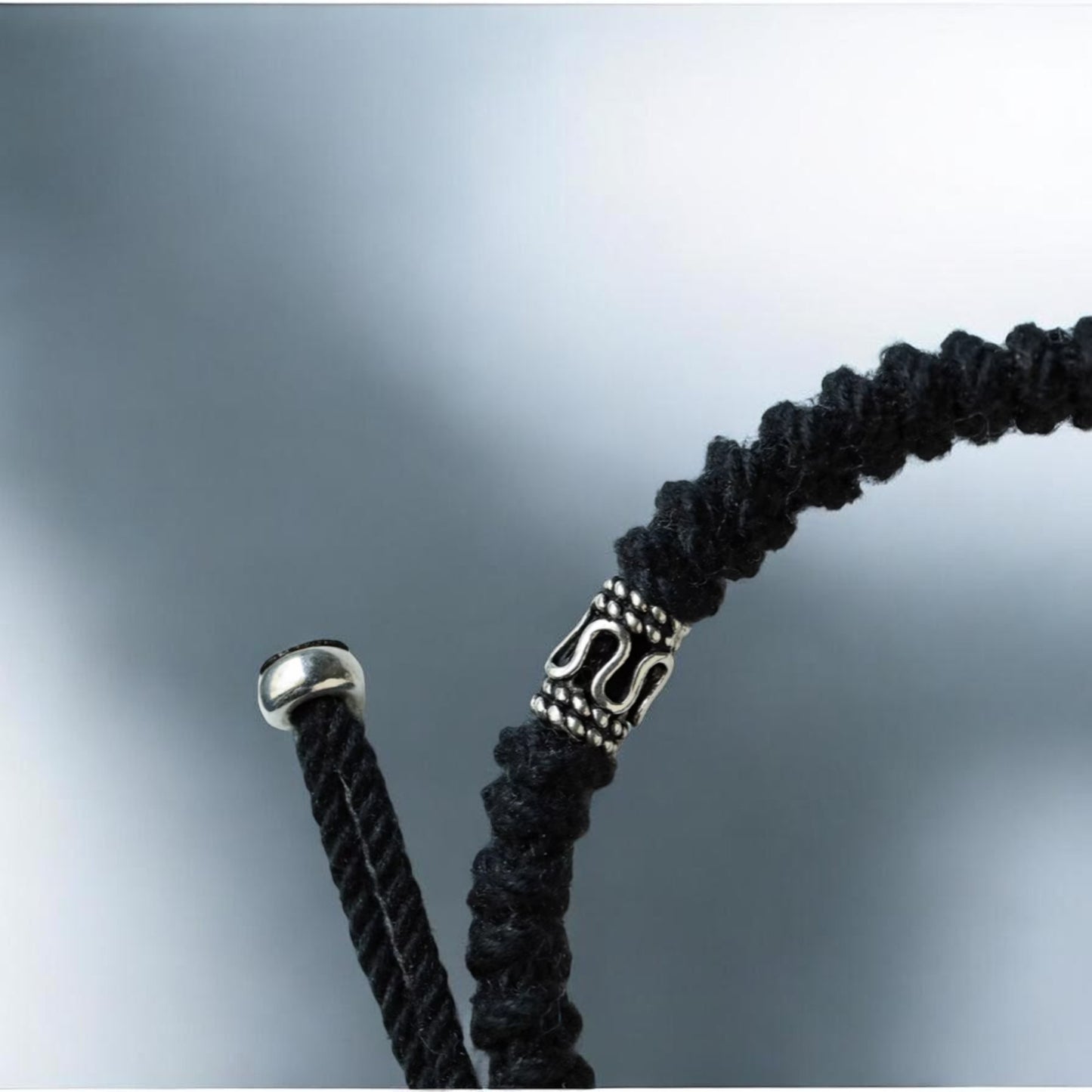 Real 999 Silver Awakening Lion Charm Hand Woven Unisex Rope Bracelet