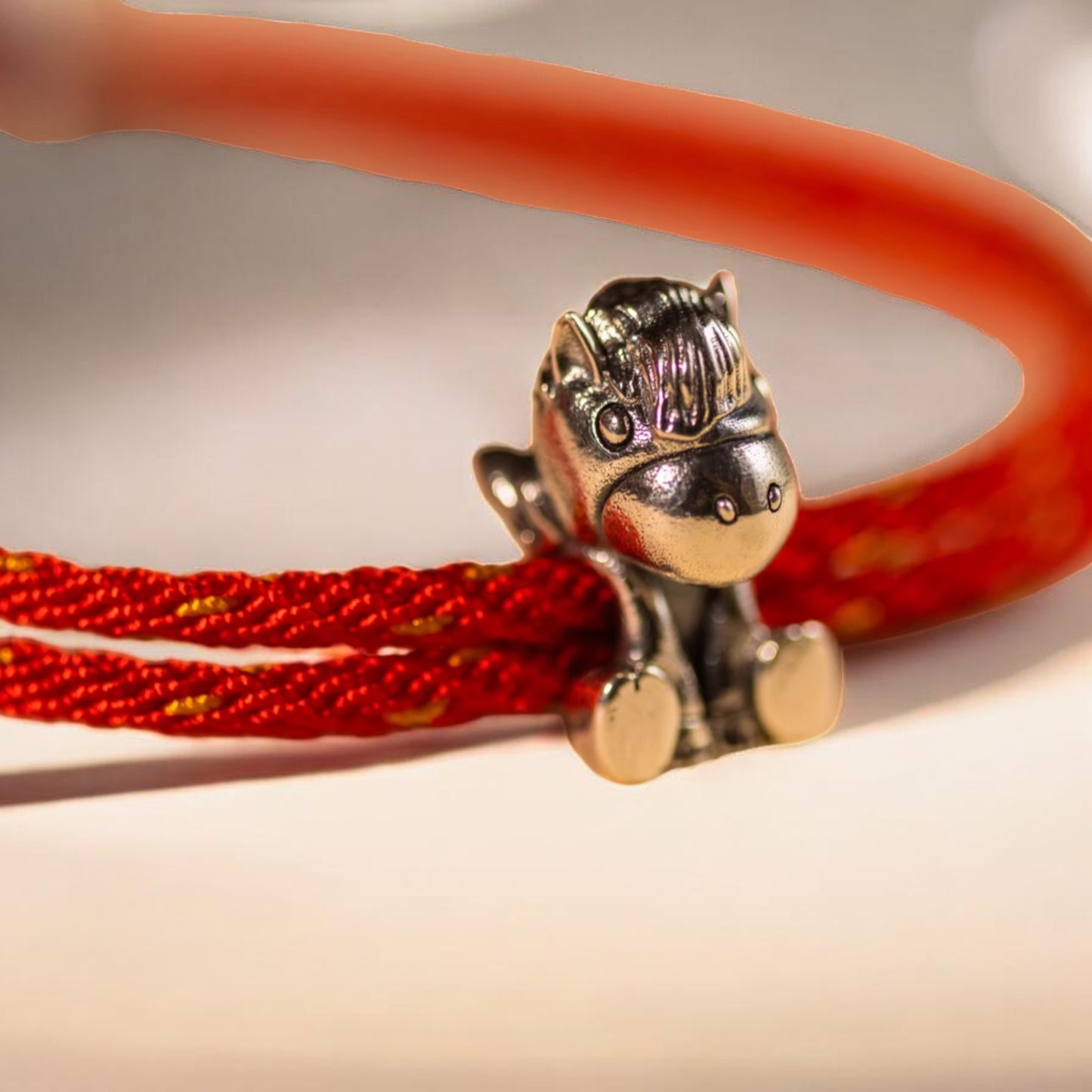 S925 Sterling Silver Zodiac Year of the Horse Braided Bracelet