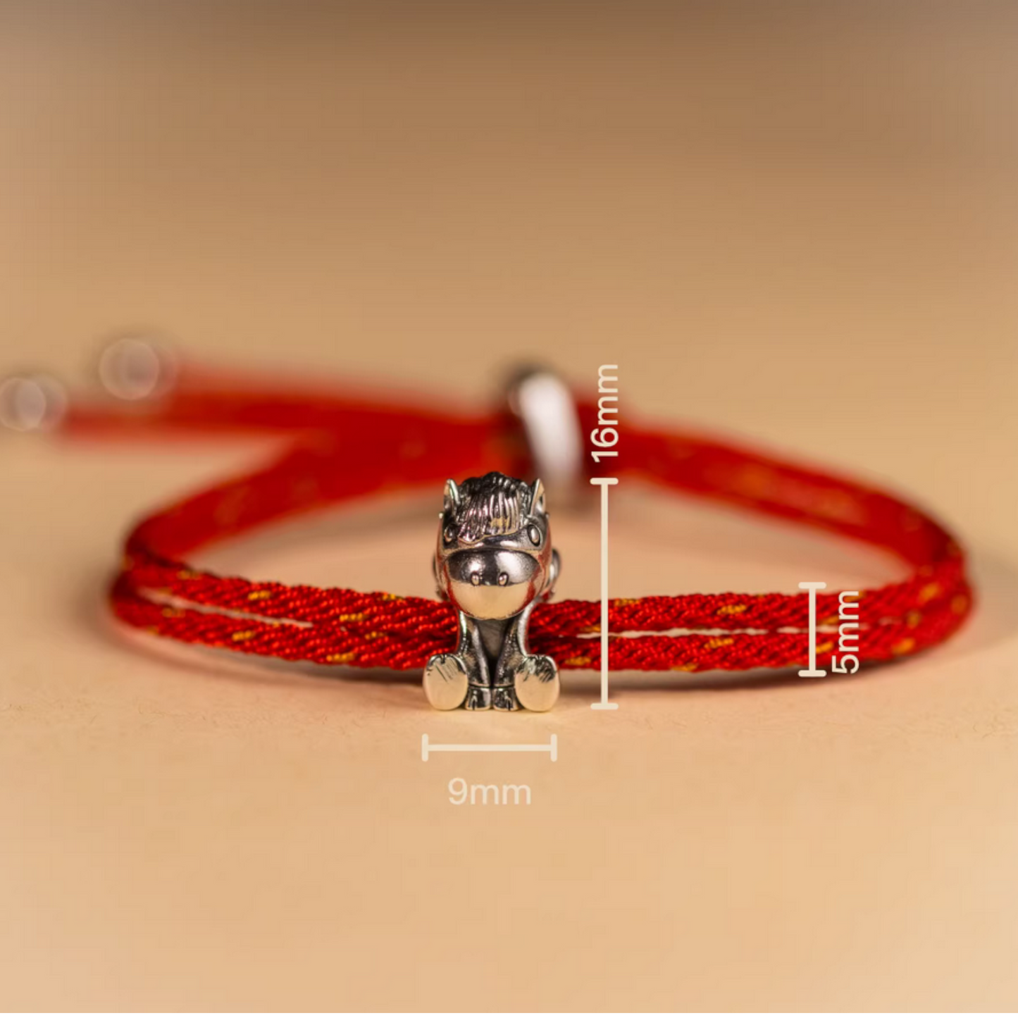 S925 Sterling Silver Zodiac Year of the Horse Braided Bracelet