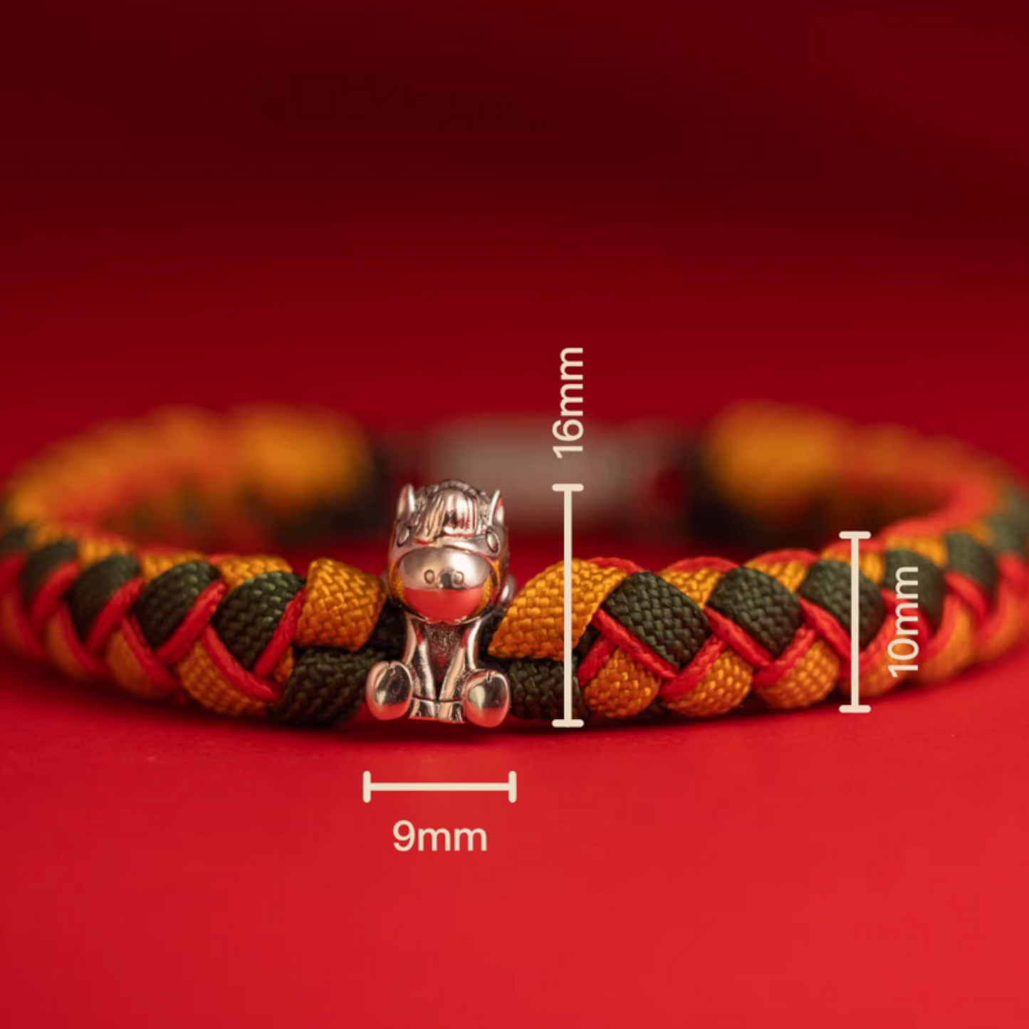 S925 Sterling Silver Zodiac Year of the Horse Braided Bracelet