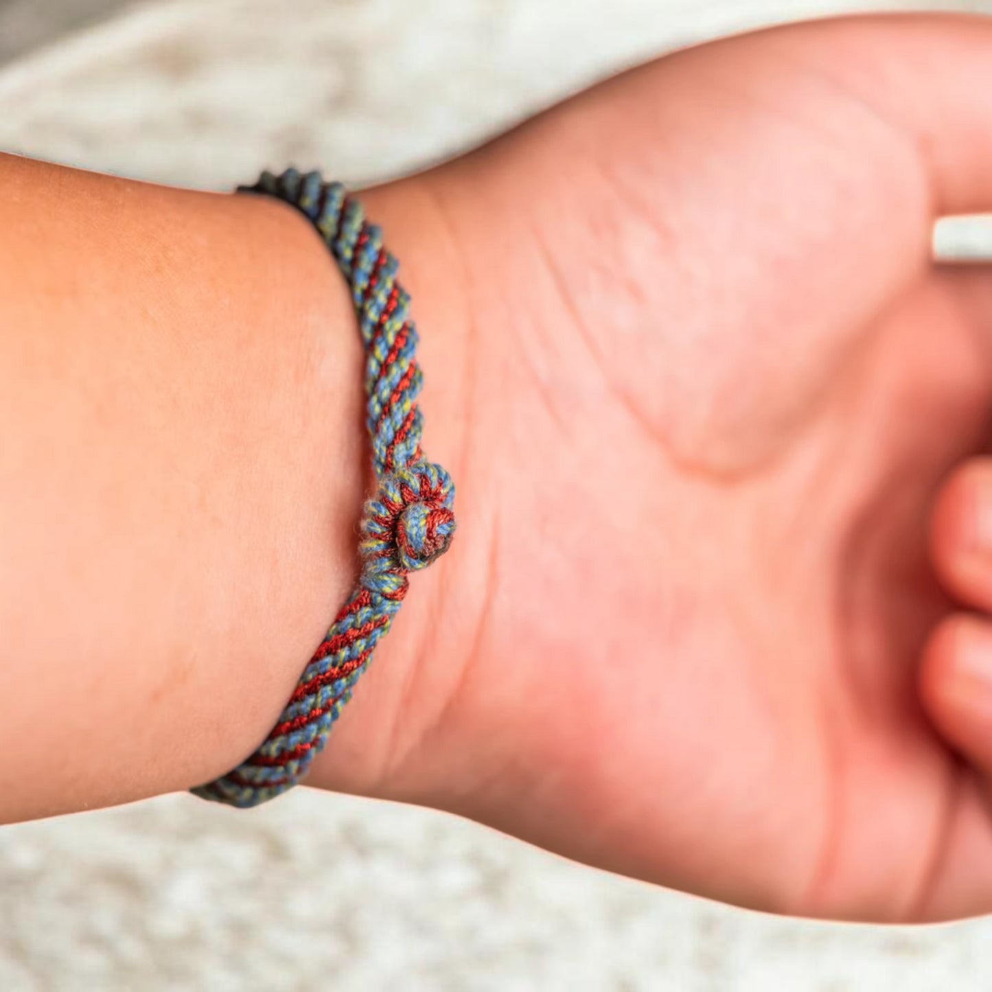 S925 Sterling Silver Tibetan Style Handmade Cloisonné Braided Bracelet