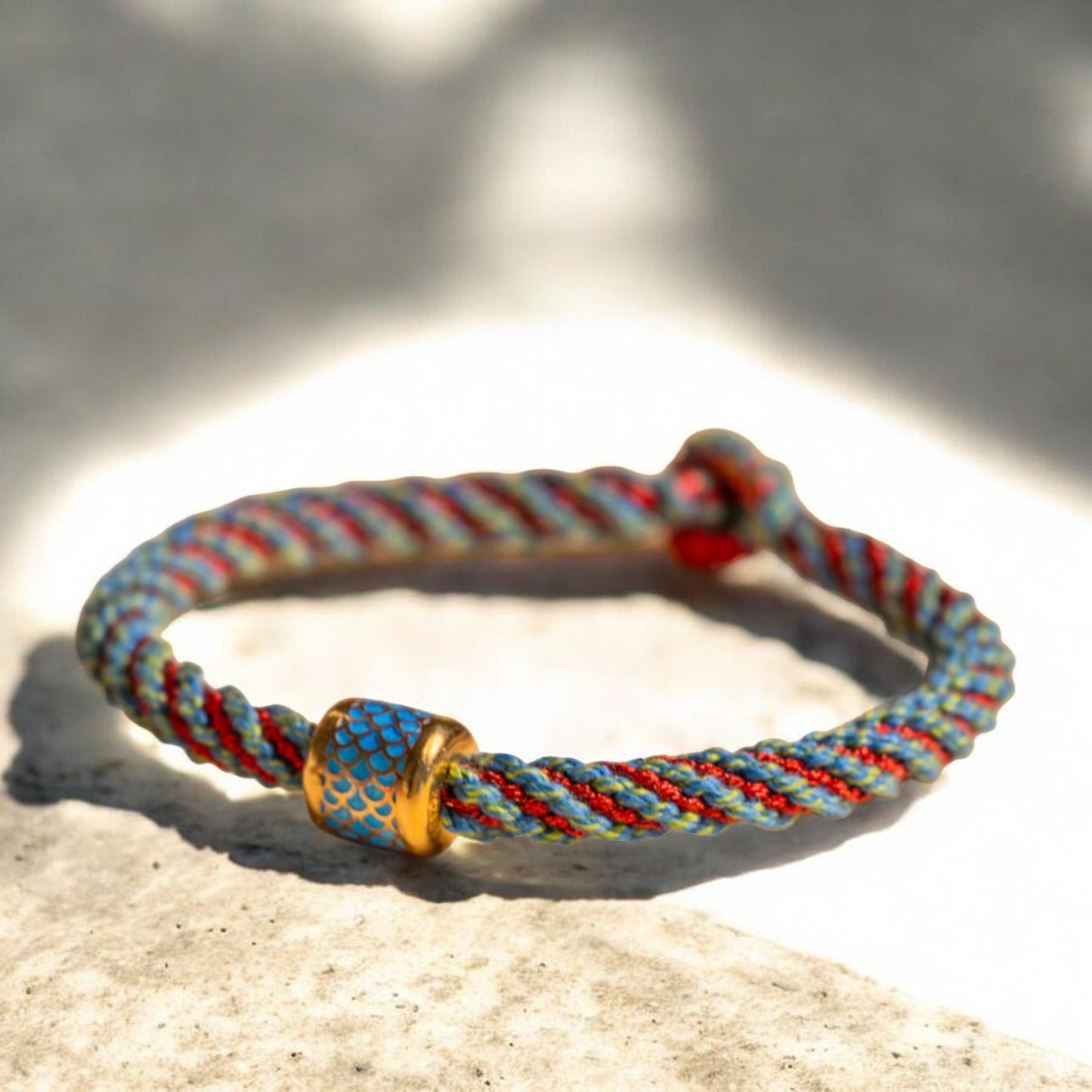S925 Sterling Silver Tibetan Style Handmade Cloisonné Braided Bracelet