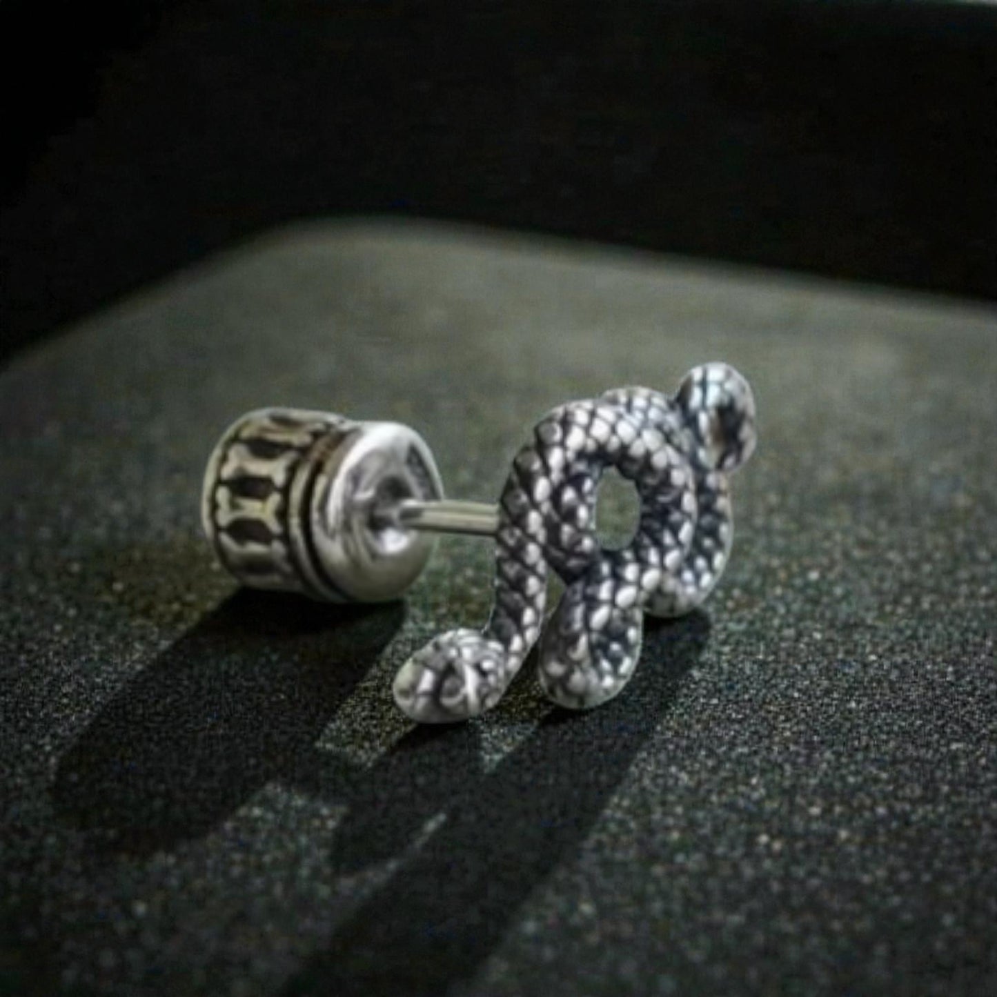 S925 Sterling Silver Vintage Snake Stud Earrings