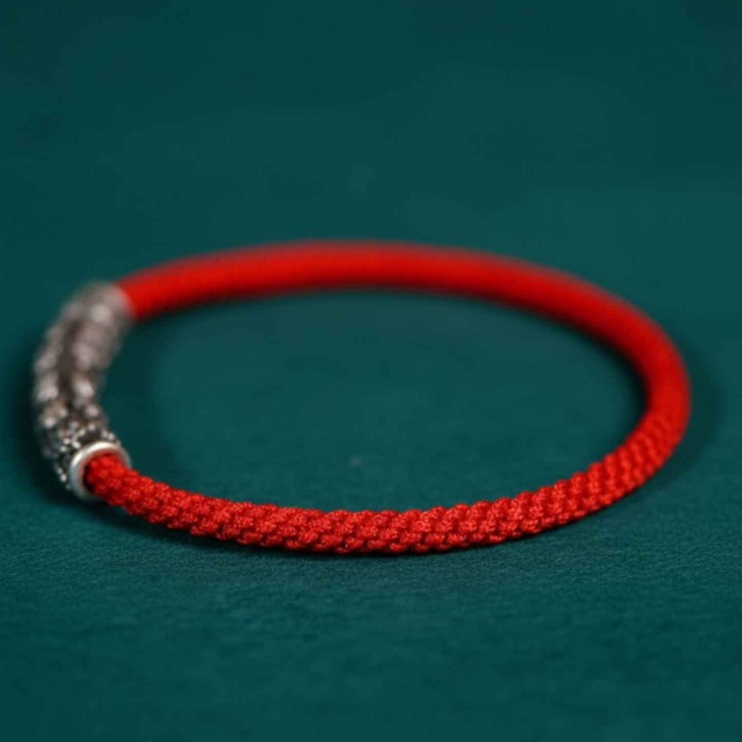 999 Silver Tibetan Style Six Character Mantra Retro Unisex Braided Bracelet