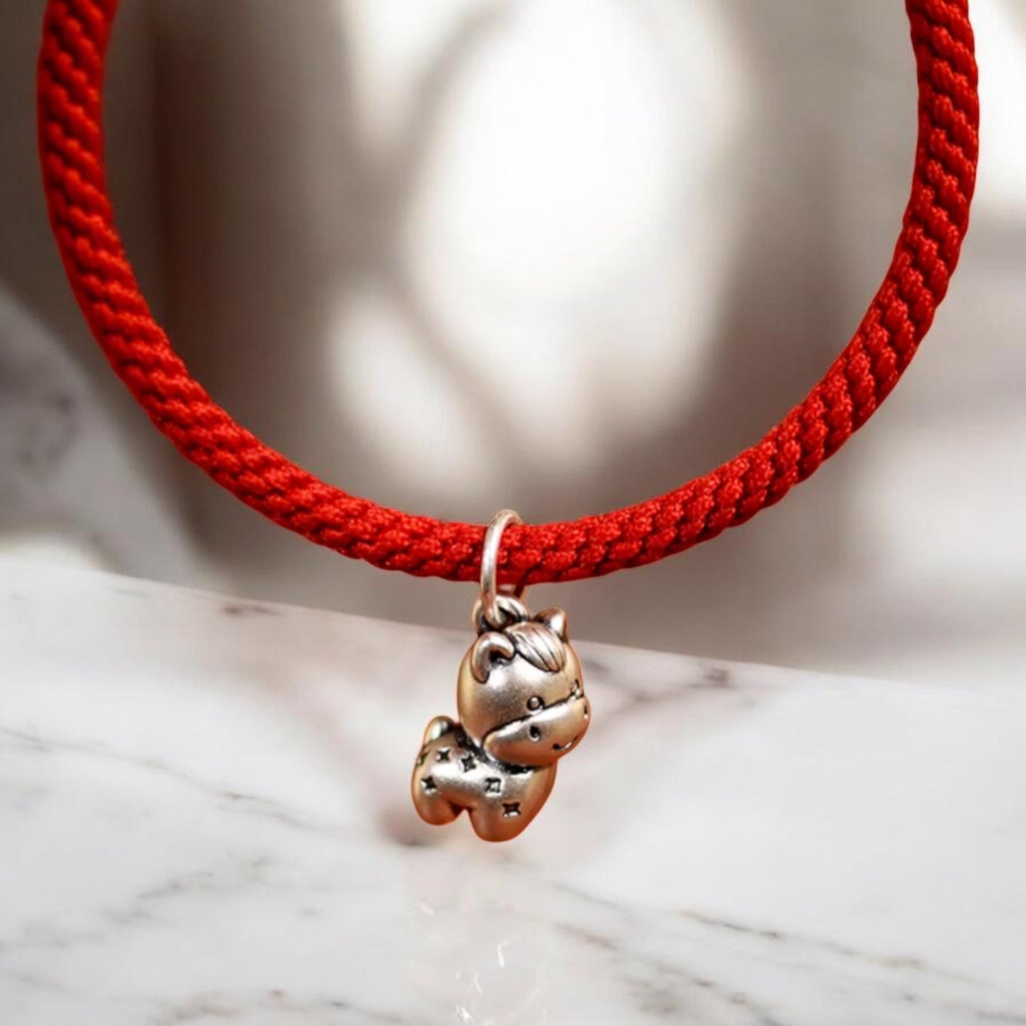 999 Silver Zodiac Year of the Horse Hand Braided Bracelet