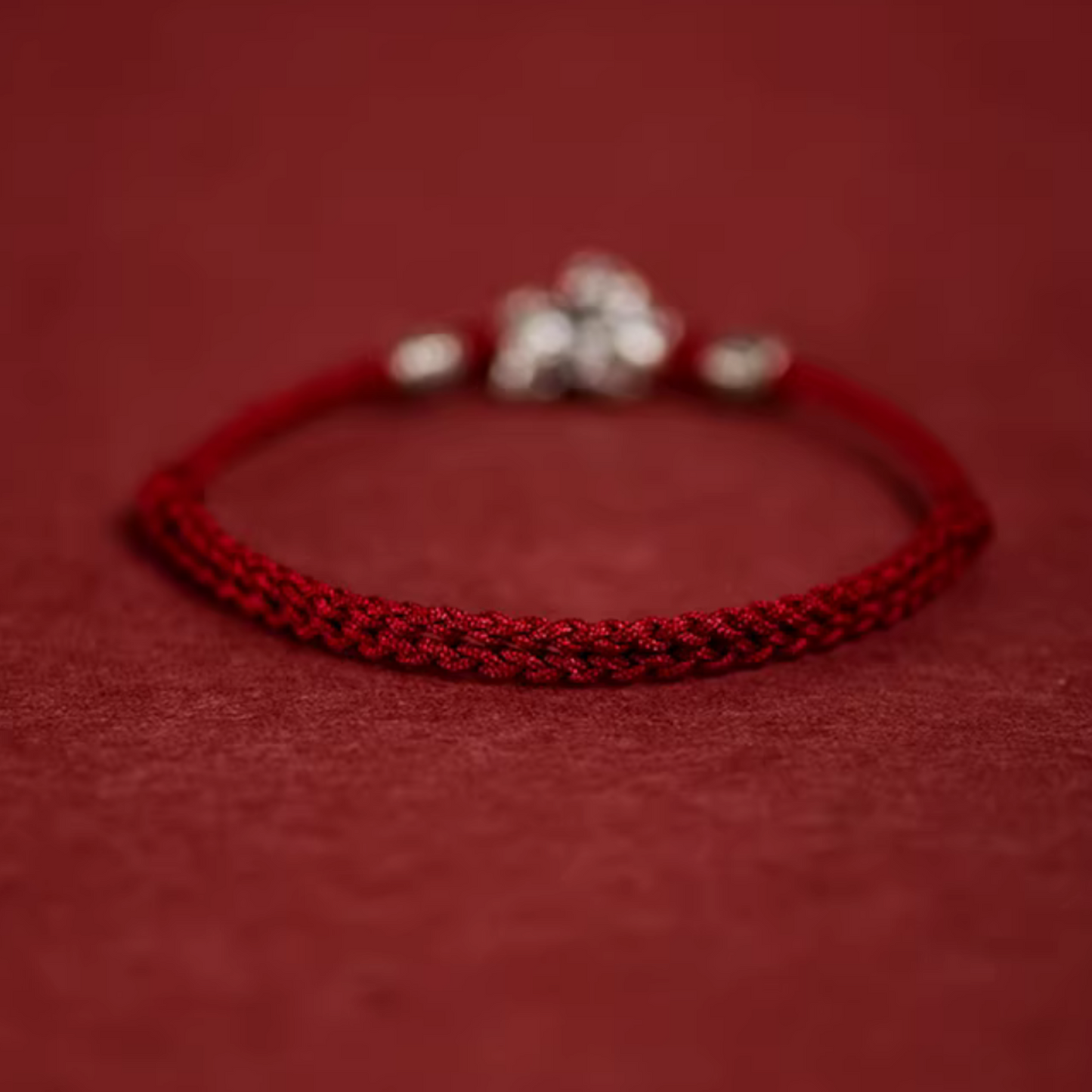 999 Silver Pixiu Charm Unisex Braided Bracelet