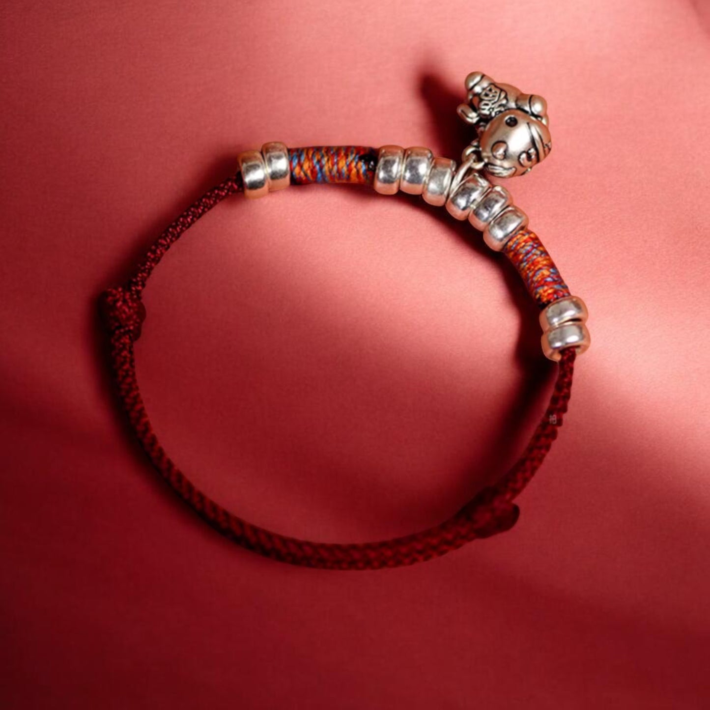 999 Silver Zodiac Year of the Horse Hand Braided Bracelet