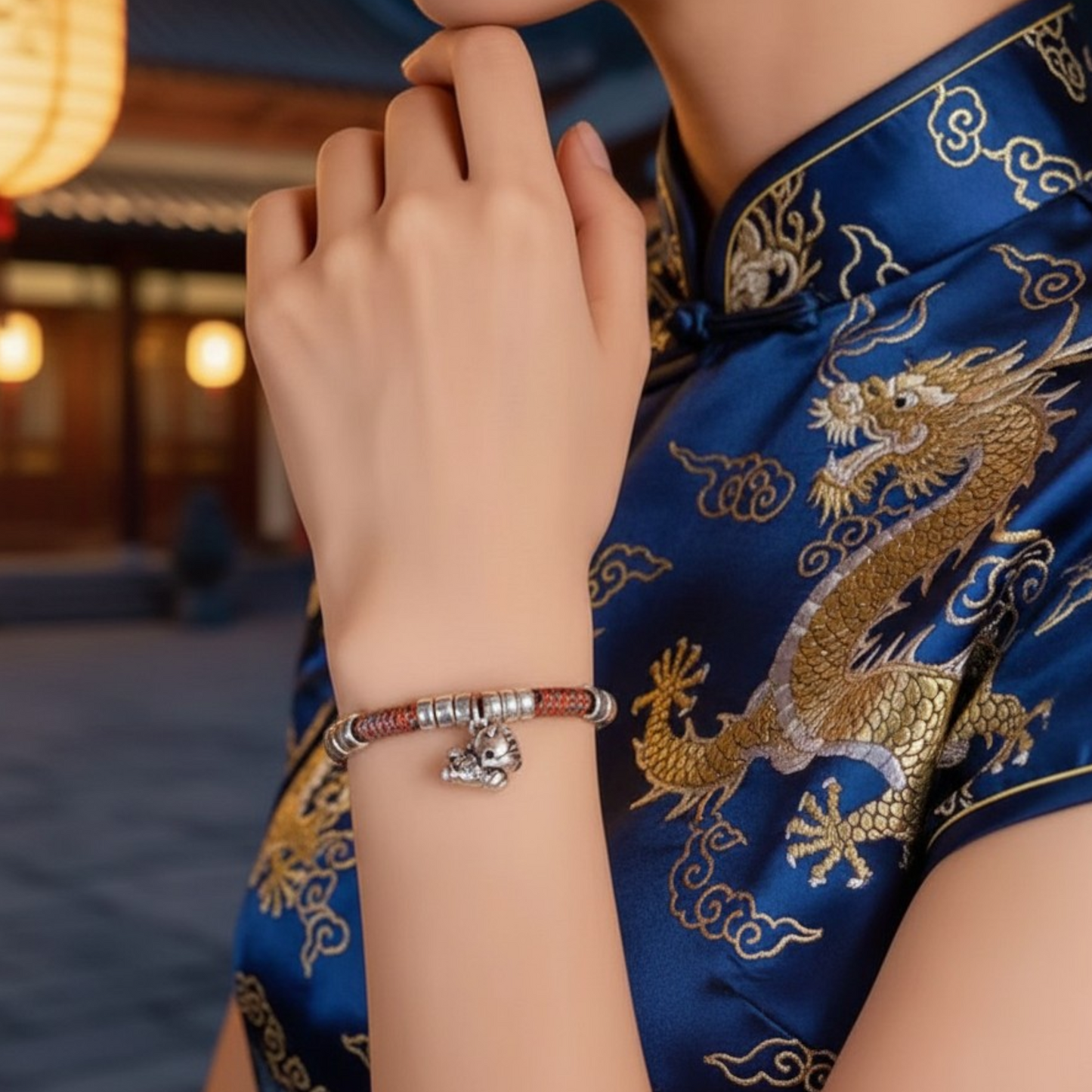 999 Silver Zodiac Year of the Horse Hand Braided Bracelet