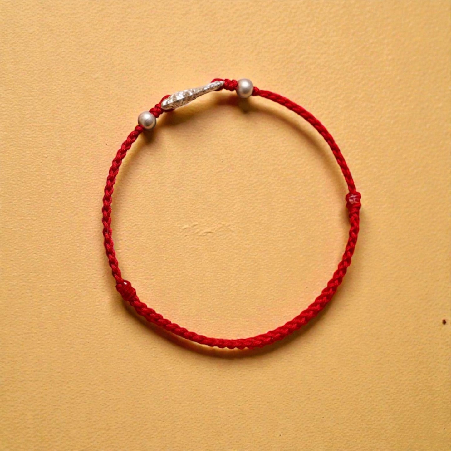 999 Silver Dragon Beads Charm Hand Braided Bracelet