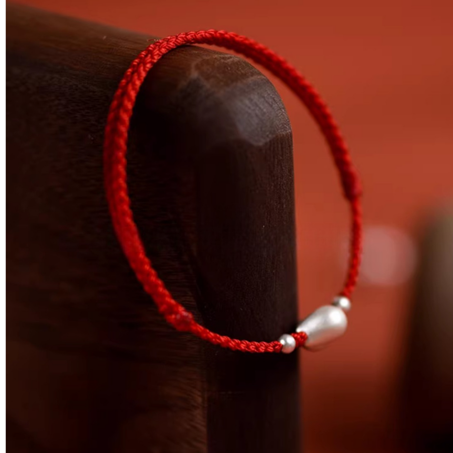 999 Real Silver Heart Charm with Hand Braided Bracelet
