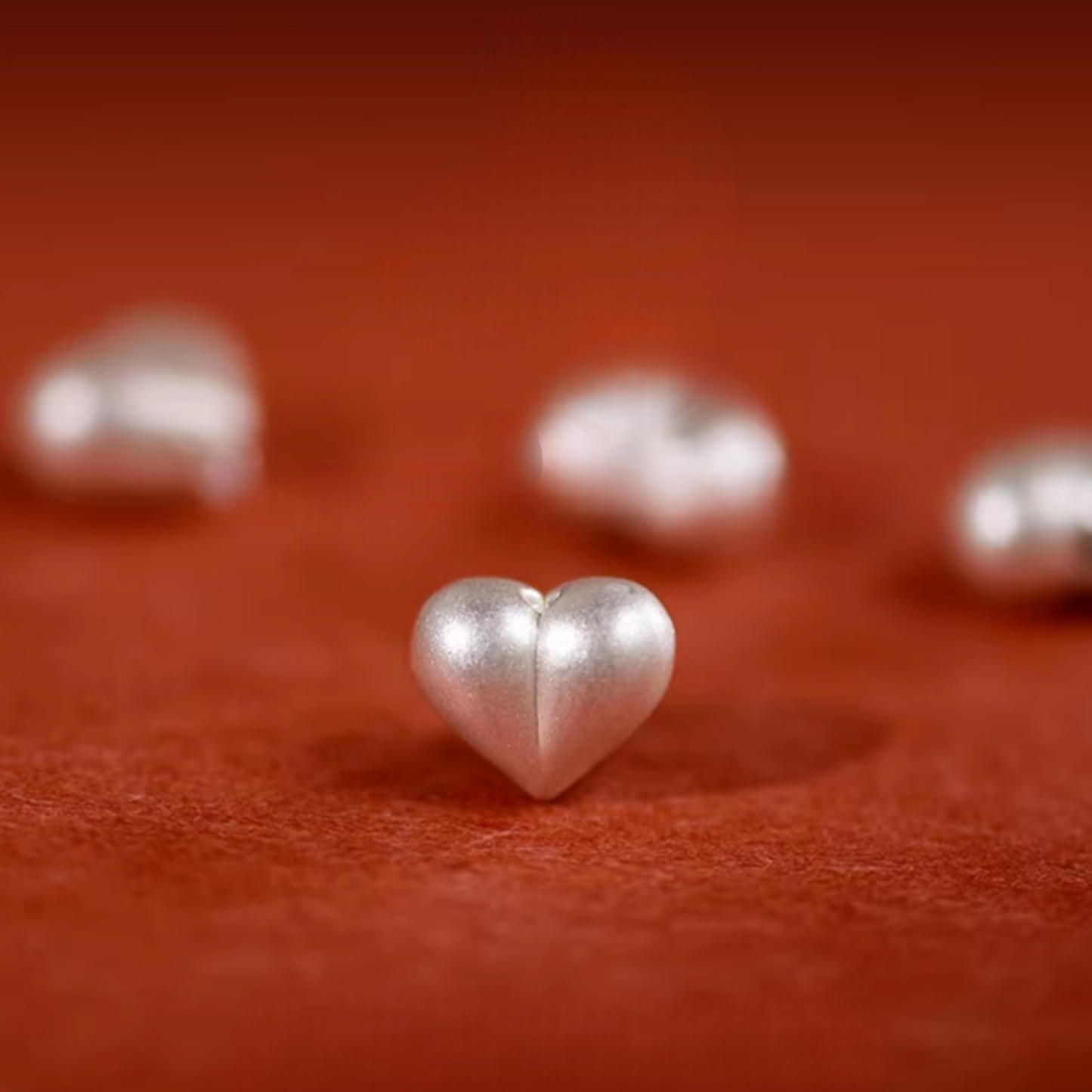 999 Real Silver Heart Charm with Hand Braided Bracelet