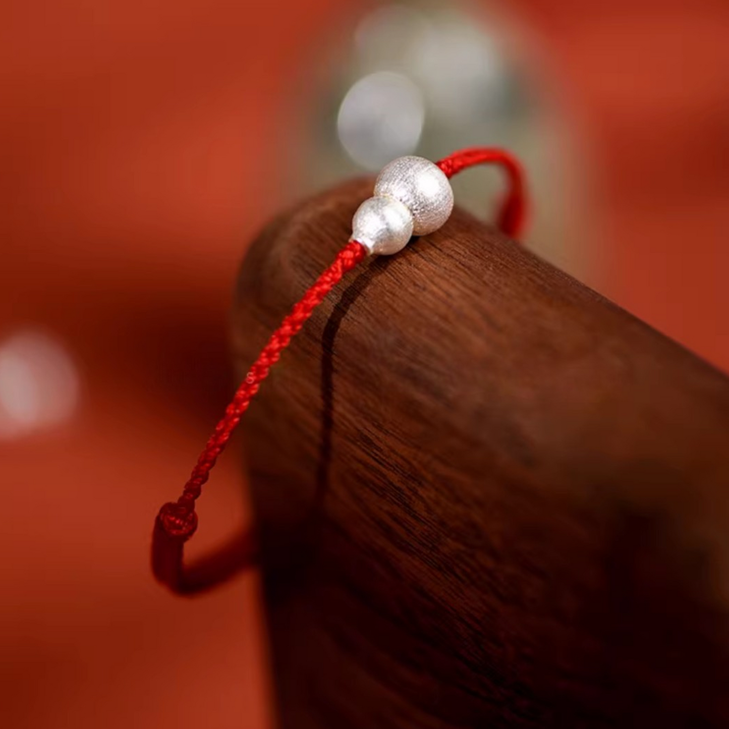 s925 Sterling Silver Traditional Chinese Style Small Gourd Woven Braided Bracelet Anklet